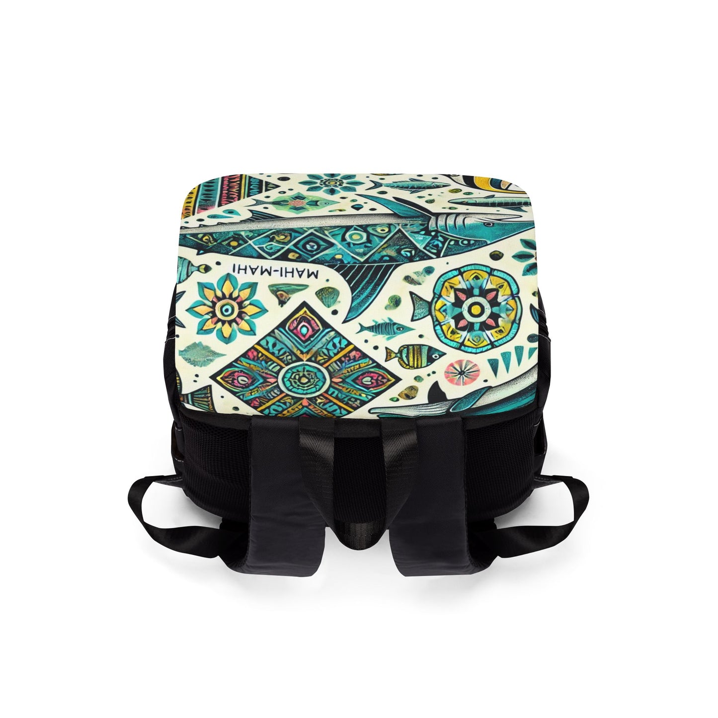 "Geometric El Dorado" Unisex Casual Shoulder Backpack
