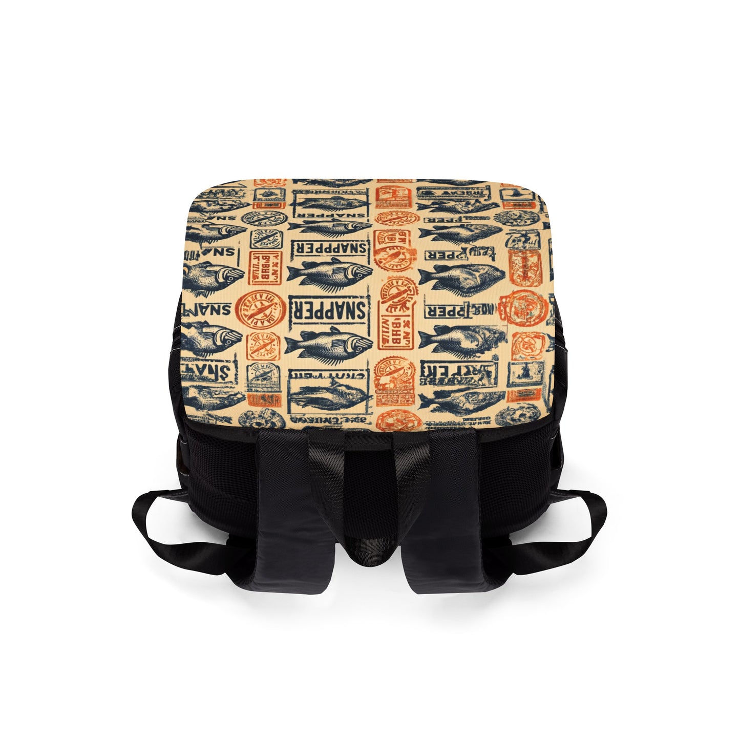 "Snapper Stamps" Unisex Casual Shoulder Backpack