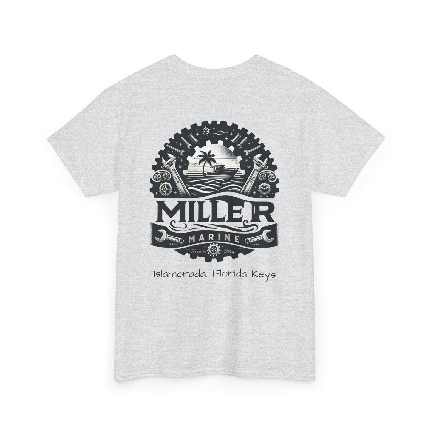 Vintage Feel Miller Marine Tee - Sunset Wrenches- Unisex Heavy Cotton Tee
