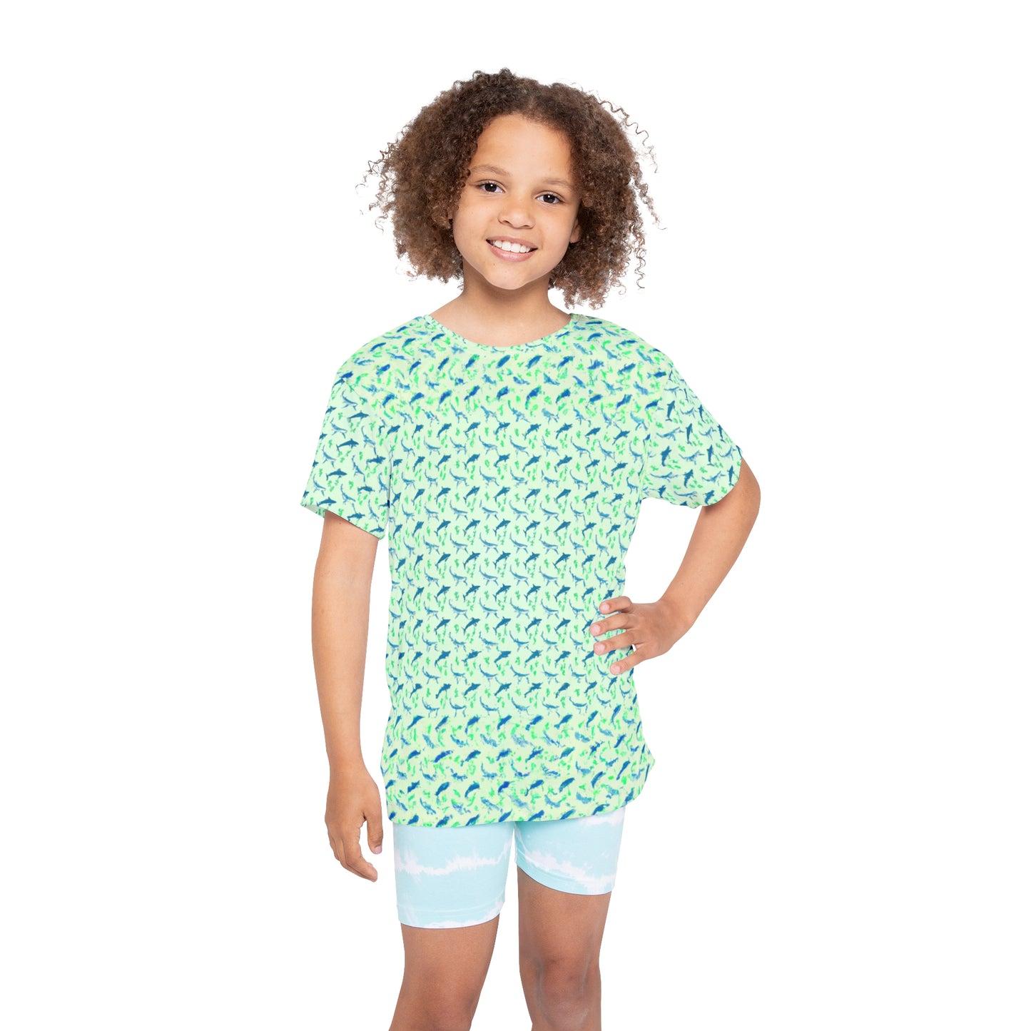 "Micro Sharks" Kids Sports Jersey (AOP)