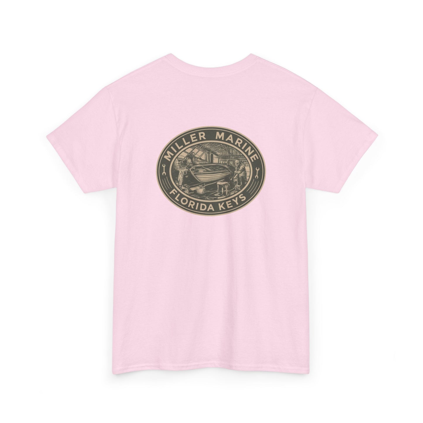 Vintage Feel Miller Marine Tee- Historic Boat - Unisex Heavy Cotton Tee