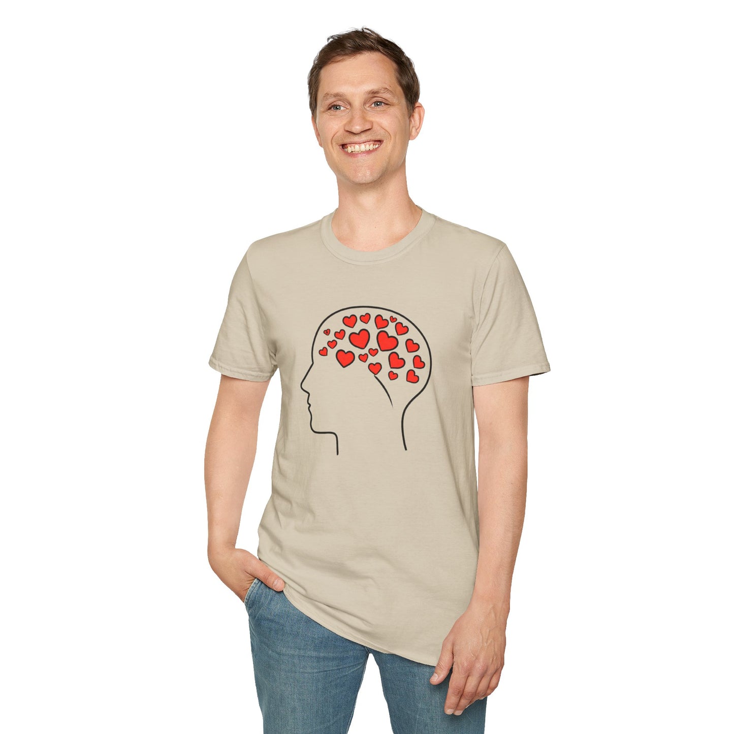 "Hearts on the Brain" Unisex Softstyle T-Shirt