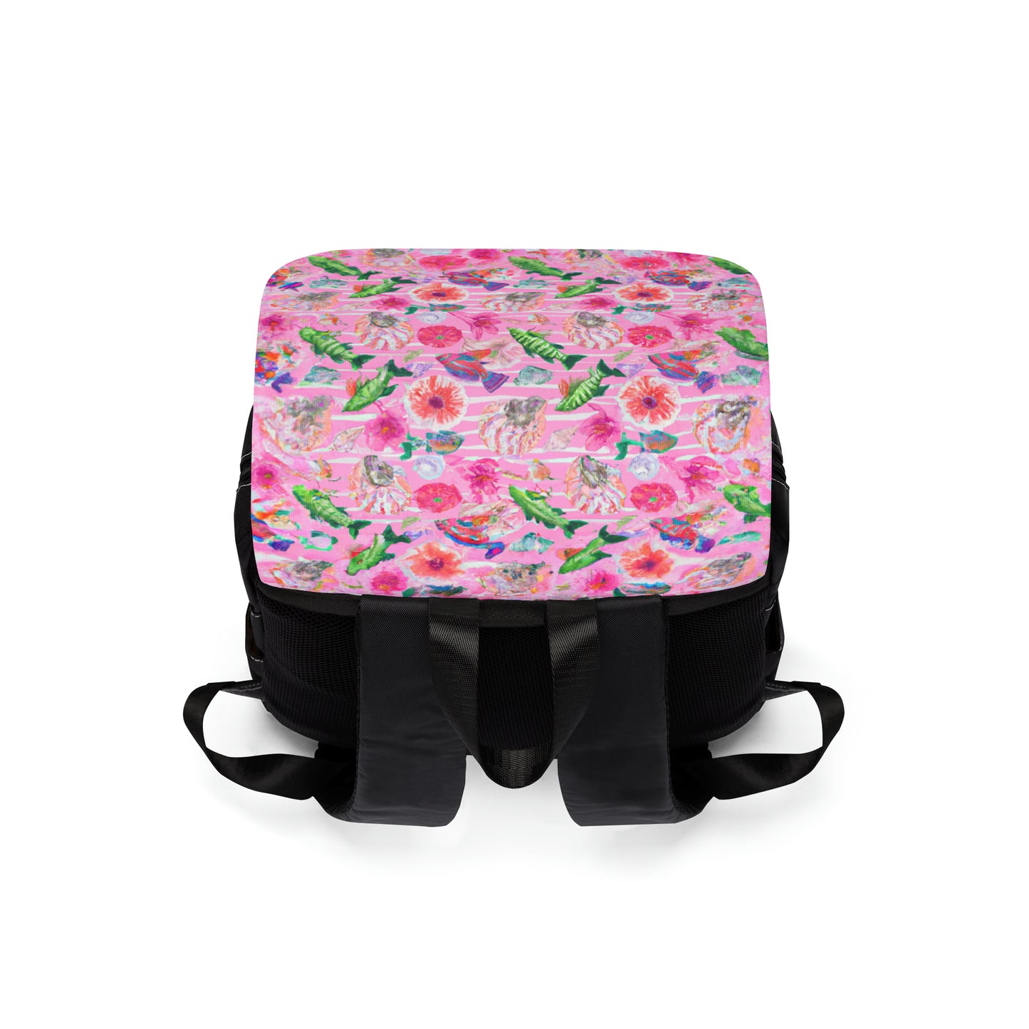 Pink Florida Keys Unisex Casual Shoulder Backpack