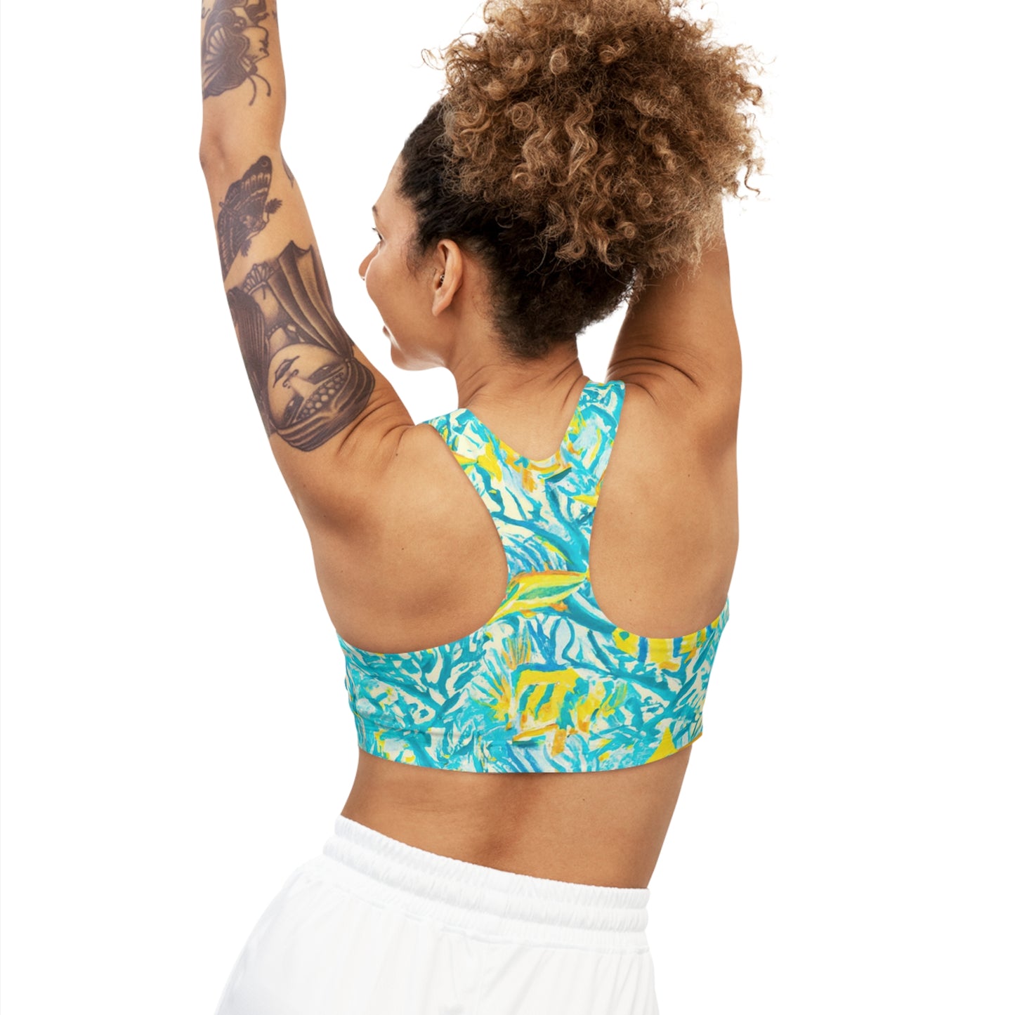 "Mini Aquarium" Seamless Sports Bra (AOP)