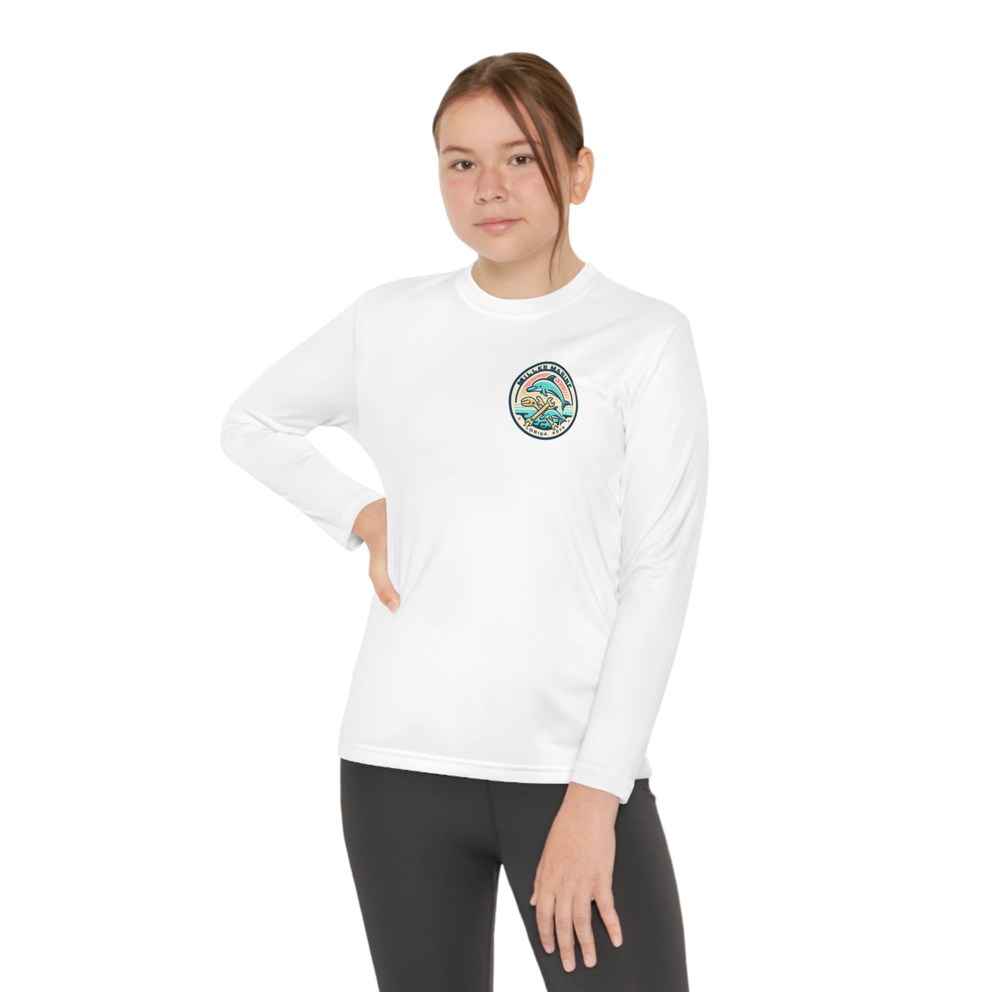 Miller Marine - Dolphin Jump - Youth Long Sleeve Competitor Tee