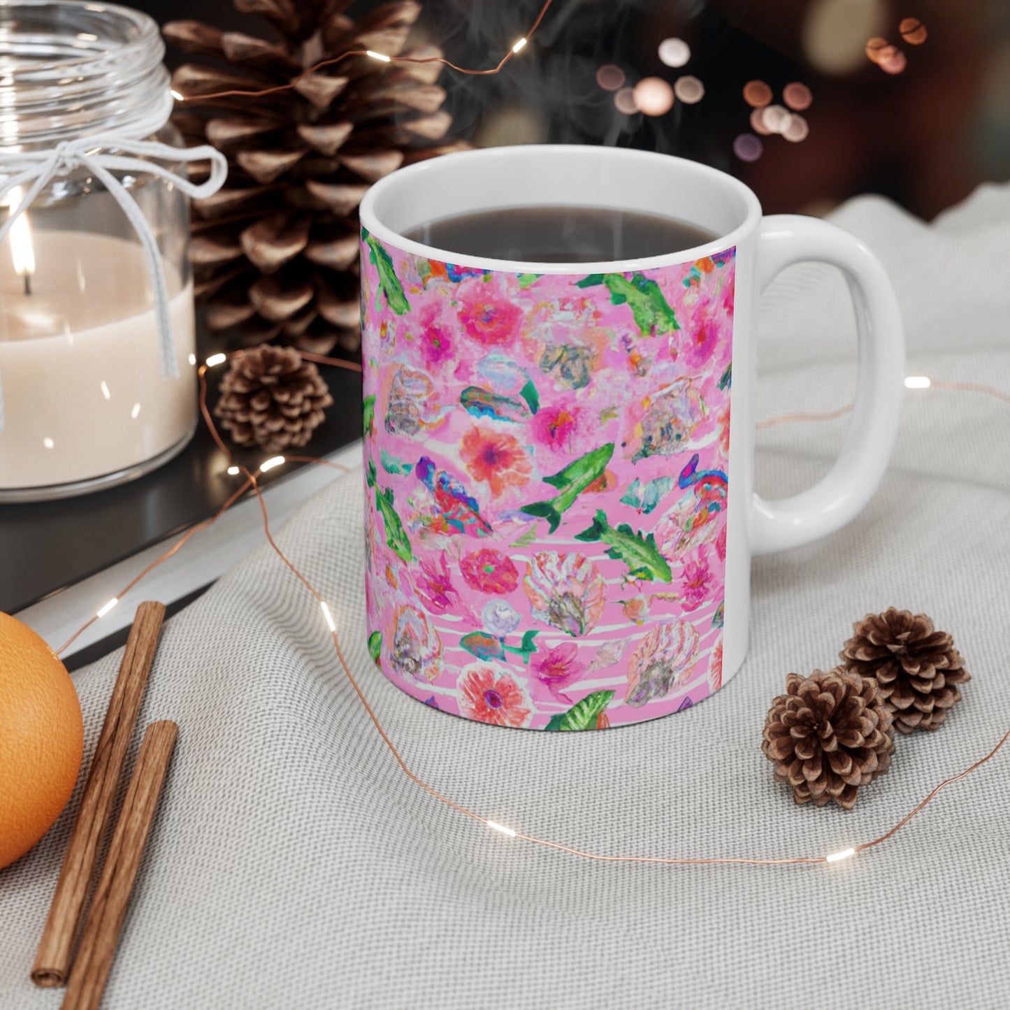 "Pink Florida Keys" Ceramic Mug 11oz