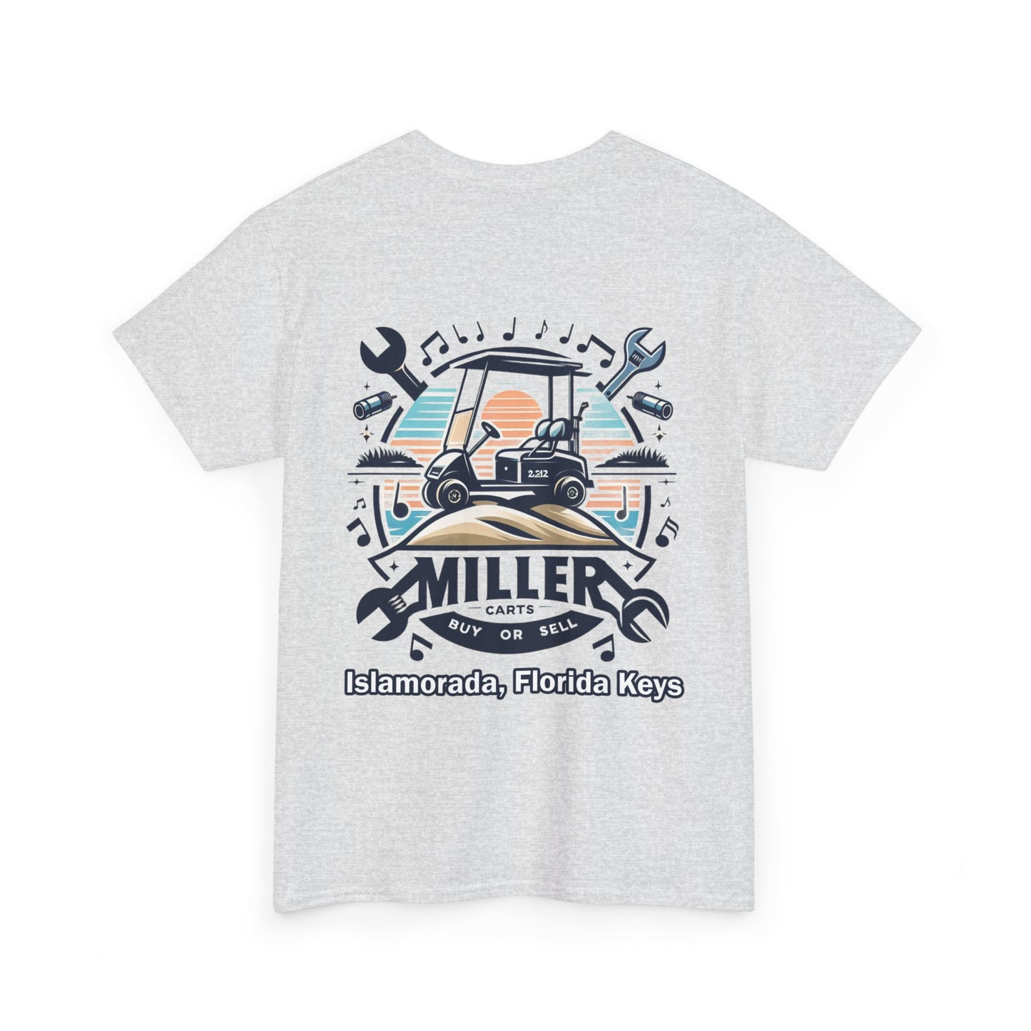 Vintage Feel Miller Carts Tee - Beach Day - Unisex Heavy Cotton Tee