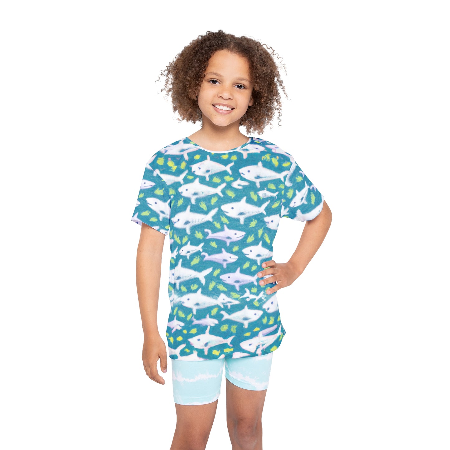 "Sharky Shark" Kids Sports Jersey (AOP)