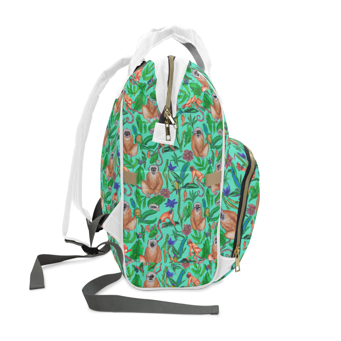 "Turquoise Jungle" Multifunctional Backpack