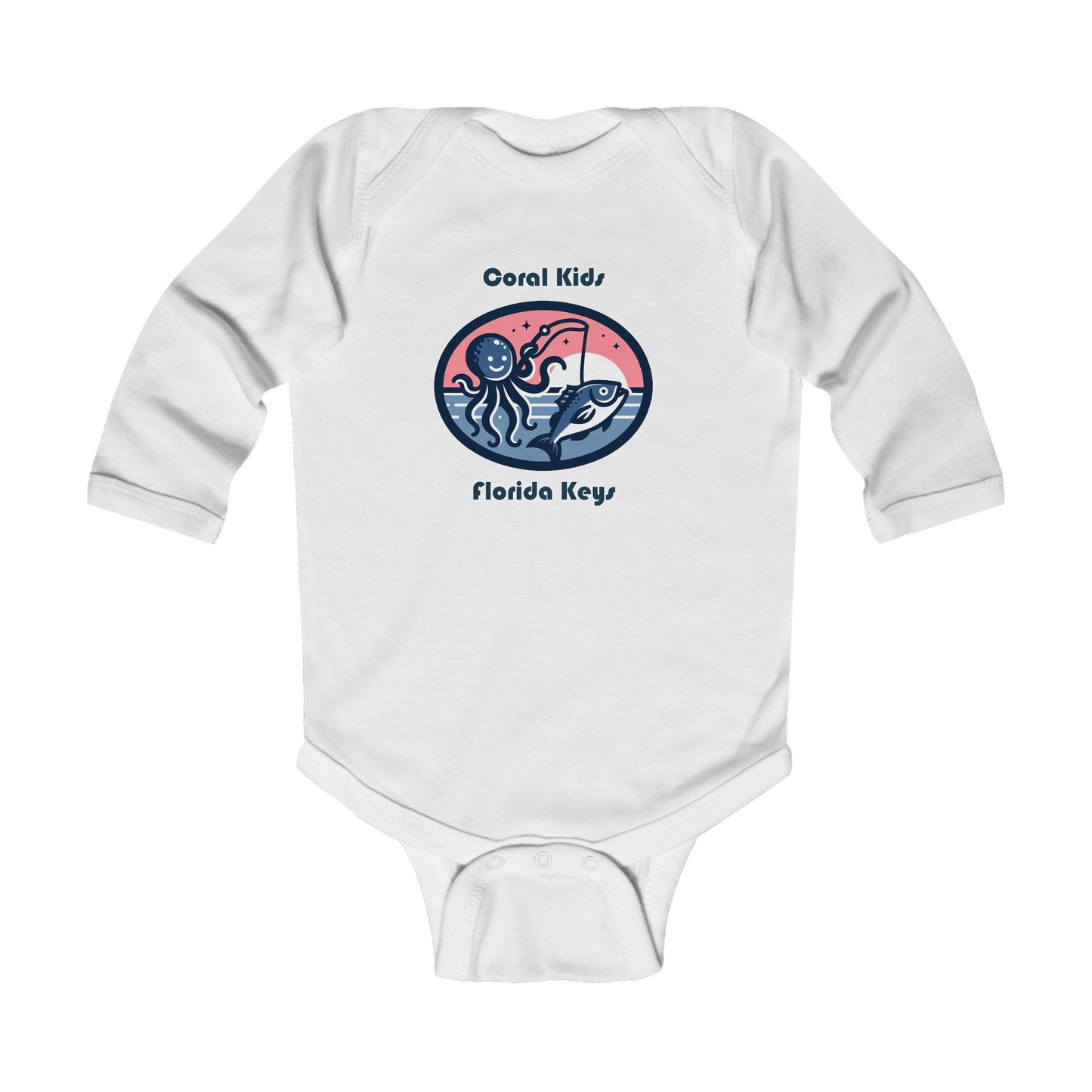 Coral Kids- Octopus Fisherman - Infant Long Sleeve Bodysuit