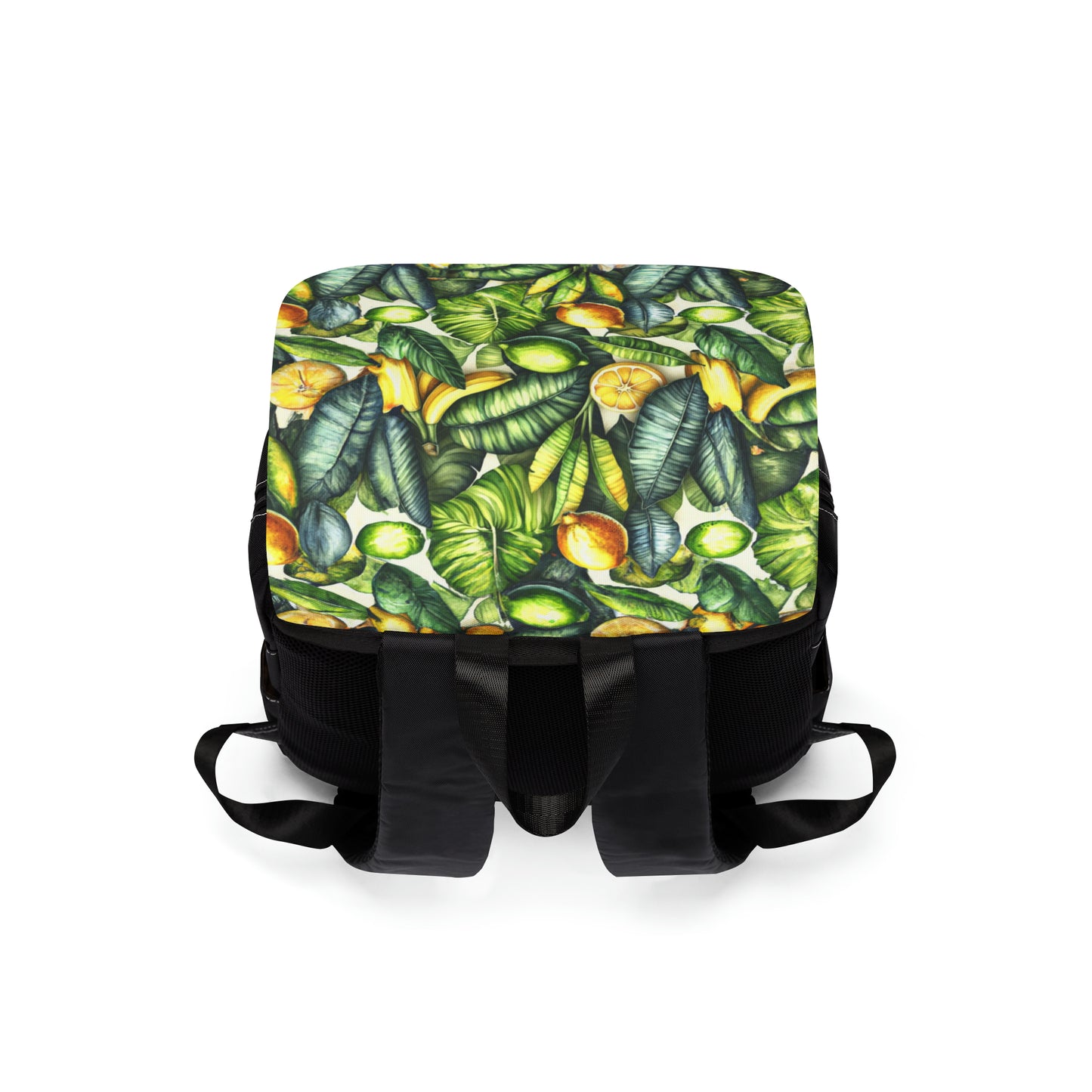 Lemon Leaves Unisex Casual Shoulder Backpack