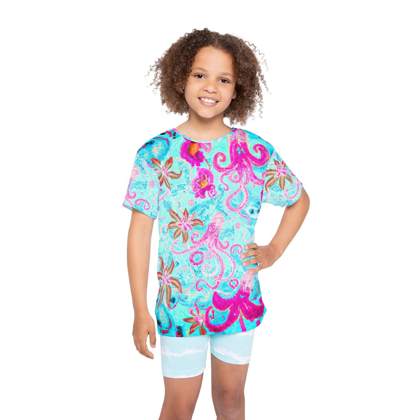 "Coral Reef Funhouse" Kids Sports Jersey (AOP)