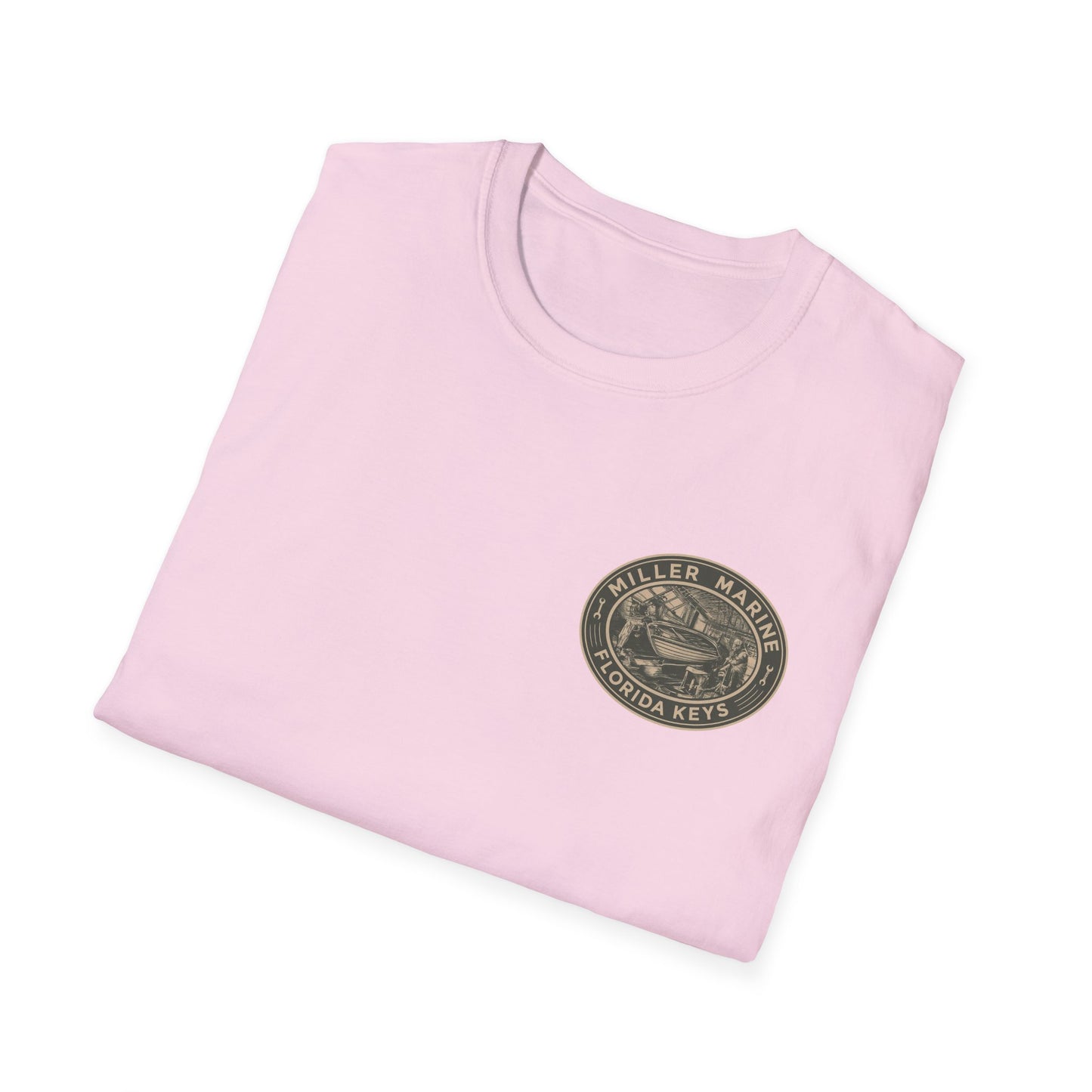 Vintage Feel Miller Marine - Historic Boat - Unisex Softstyle T-Shirt
