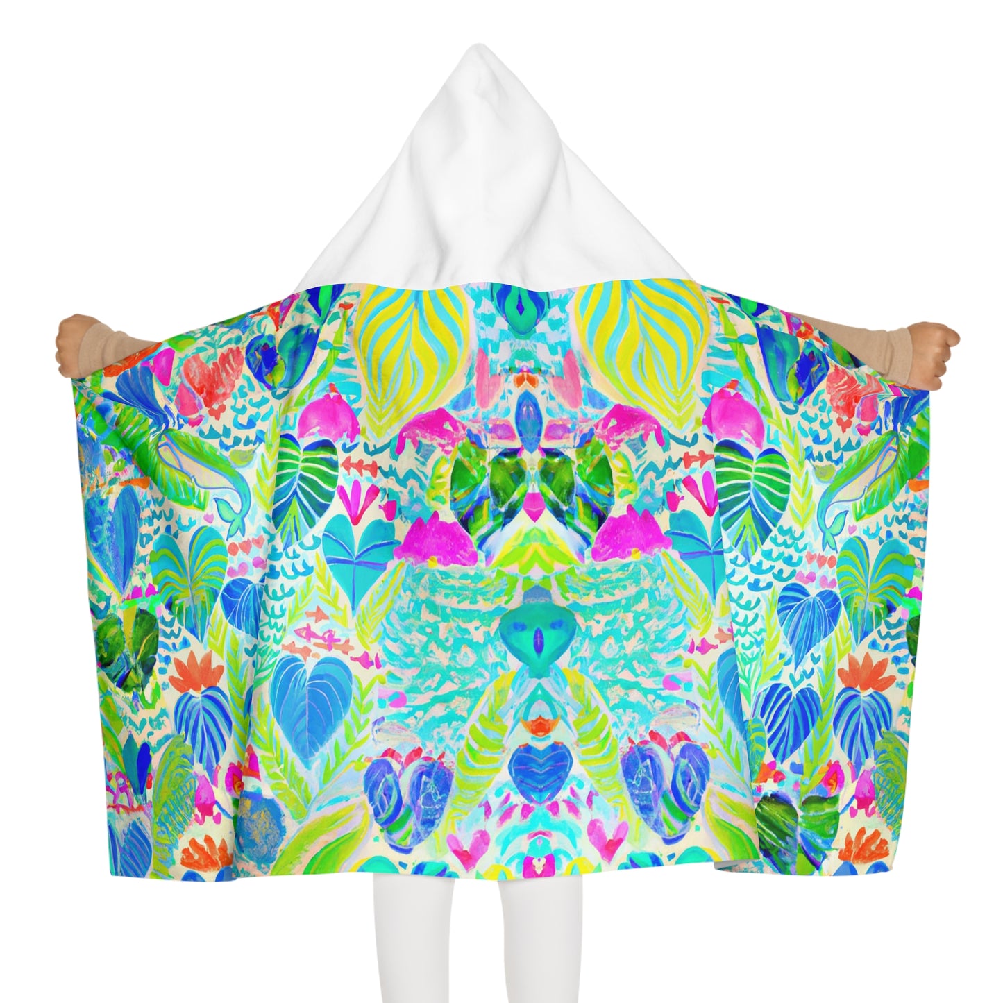 "Leaves" Youth Hooded Towel