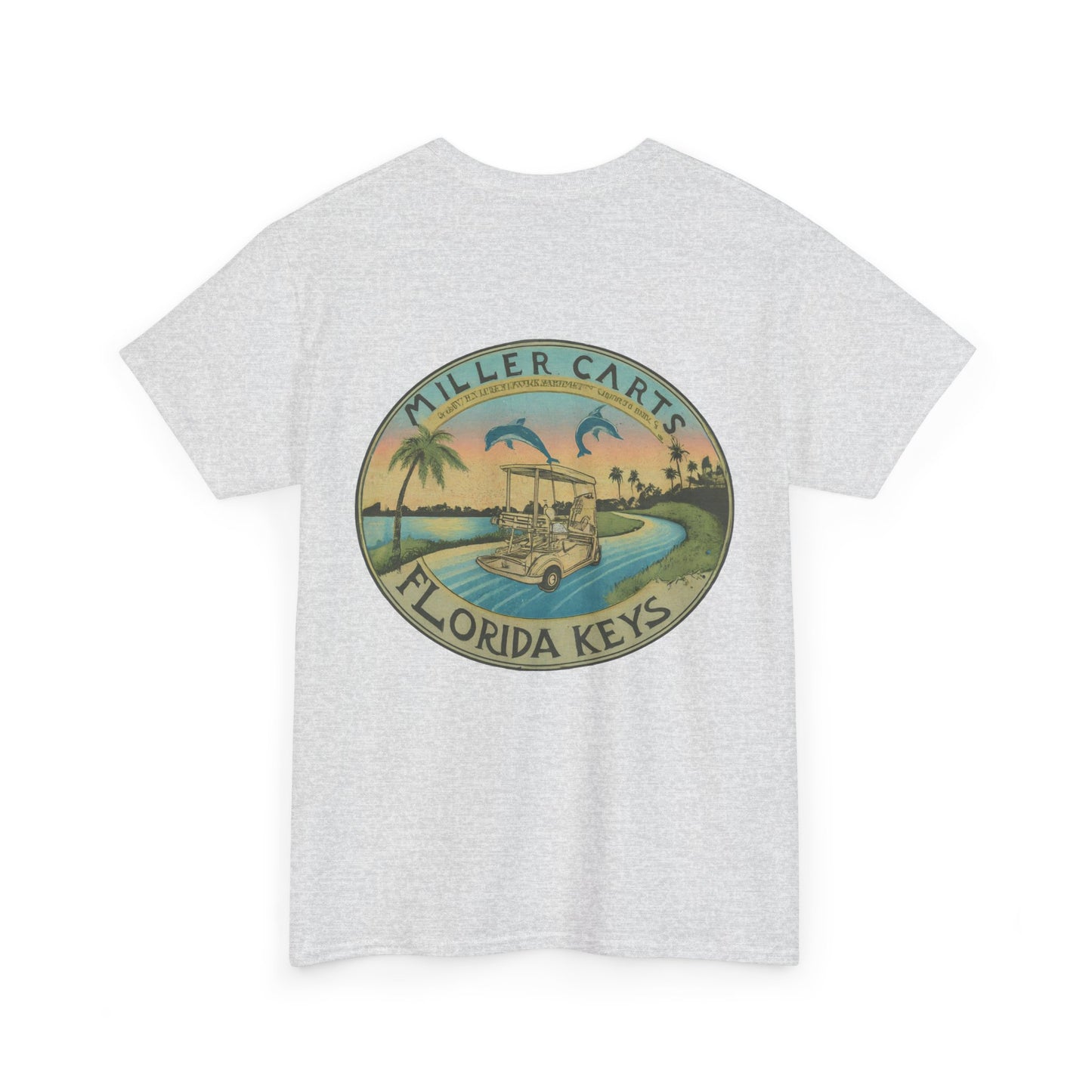 Vintage Feel Miller Carts Tee - Dolphin Jump - Unisex Heavy Cotton Tee