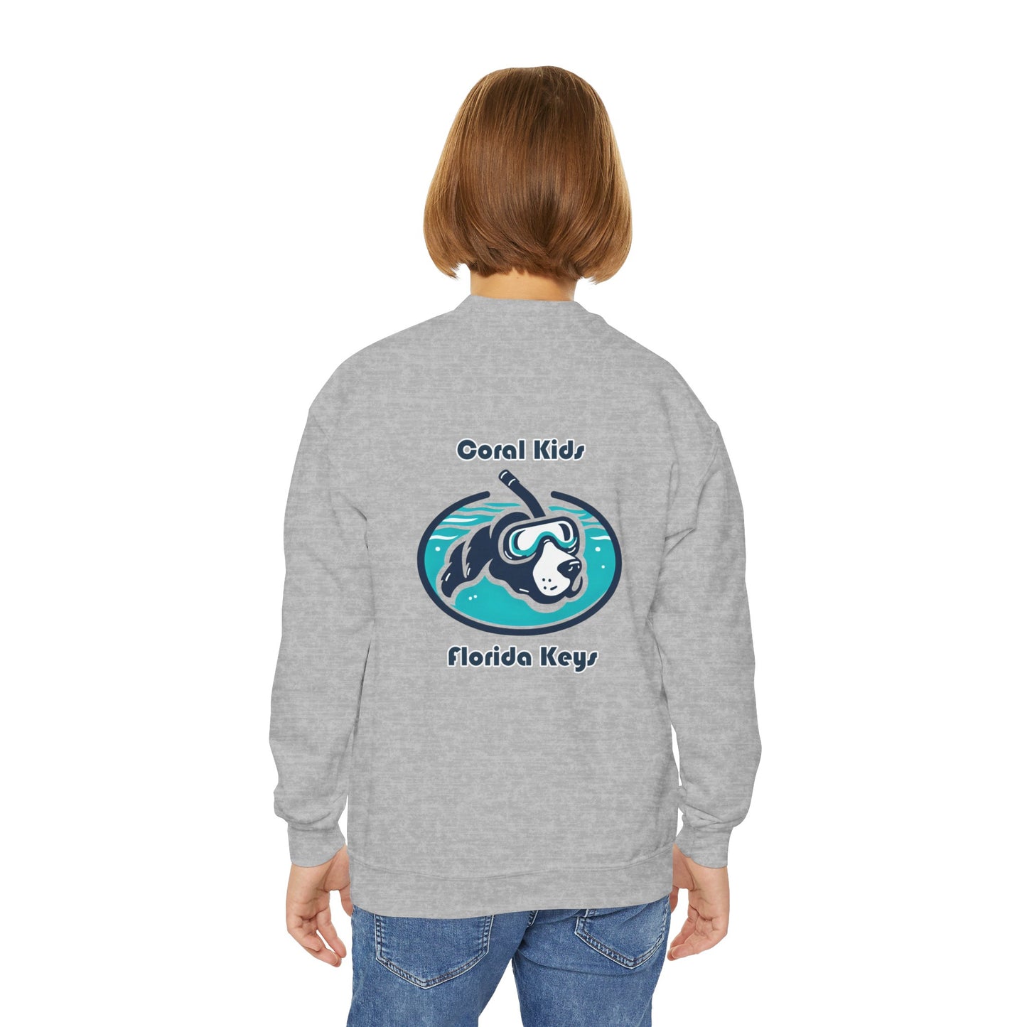 Coral Kids- Snorkel Time - Youth Crewneck Sweatshirt