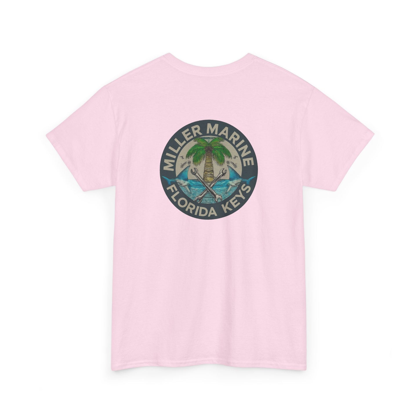 Vintage Feel Miller Marine Tee - Criss Cross Beach Wrenches - Unisex Heavy Cotton Tee