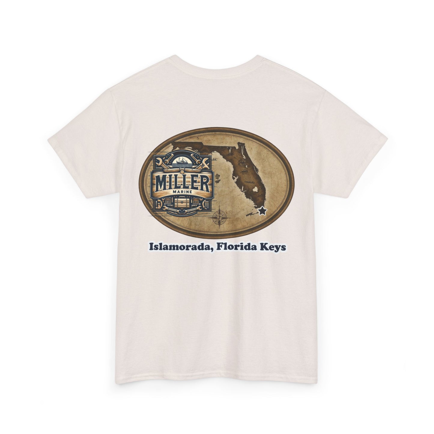 Vintage Feel Miller Marine Tee - Wood Frame - Unisex Heavy Cotton Tee