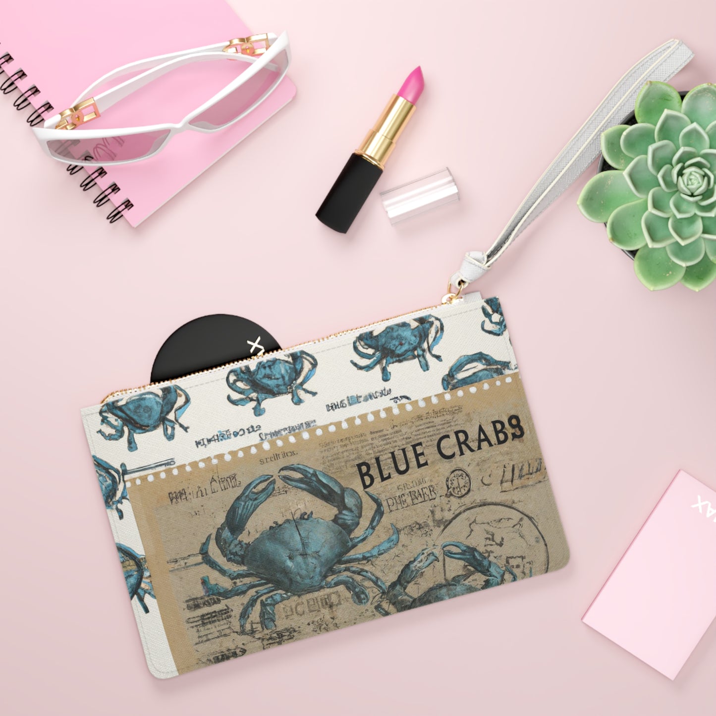 "Blue Crab Pot" Clutch Bag