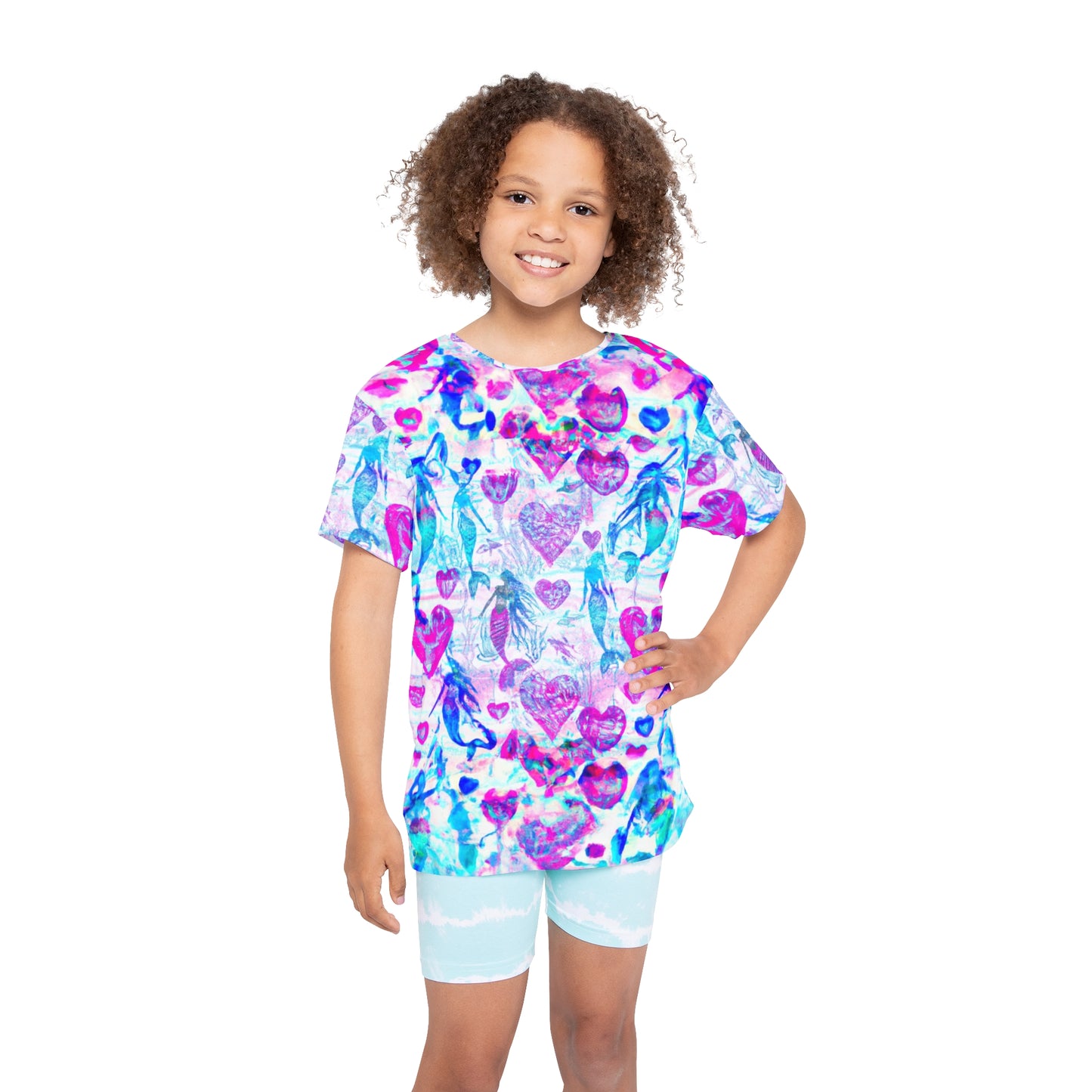 "Mermaid Graffiti" Kids Sports Jersey (AOP)