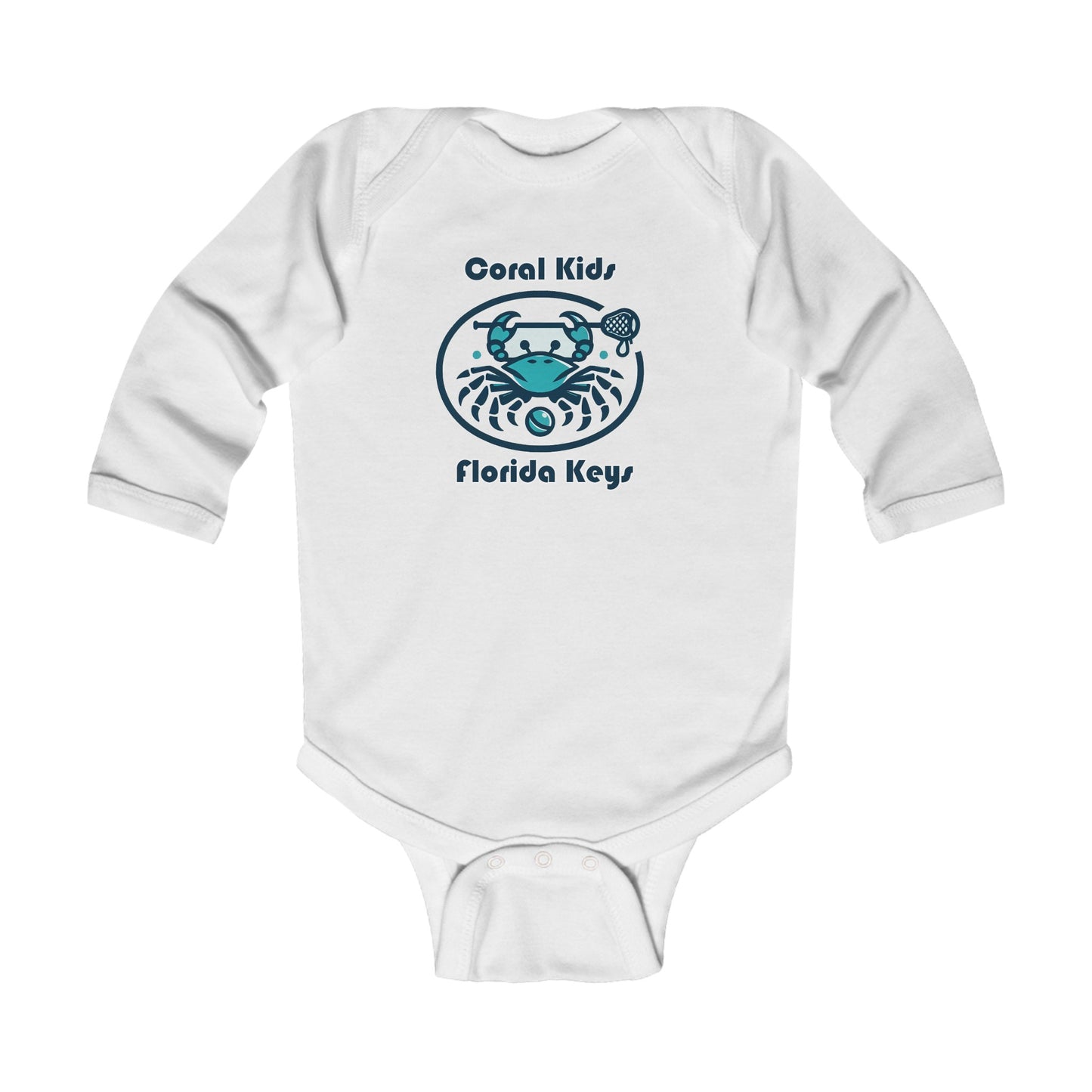 Coral Kids- Lacrosse Crab - Infant Long Sleeve Bodysuit