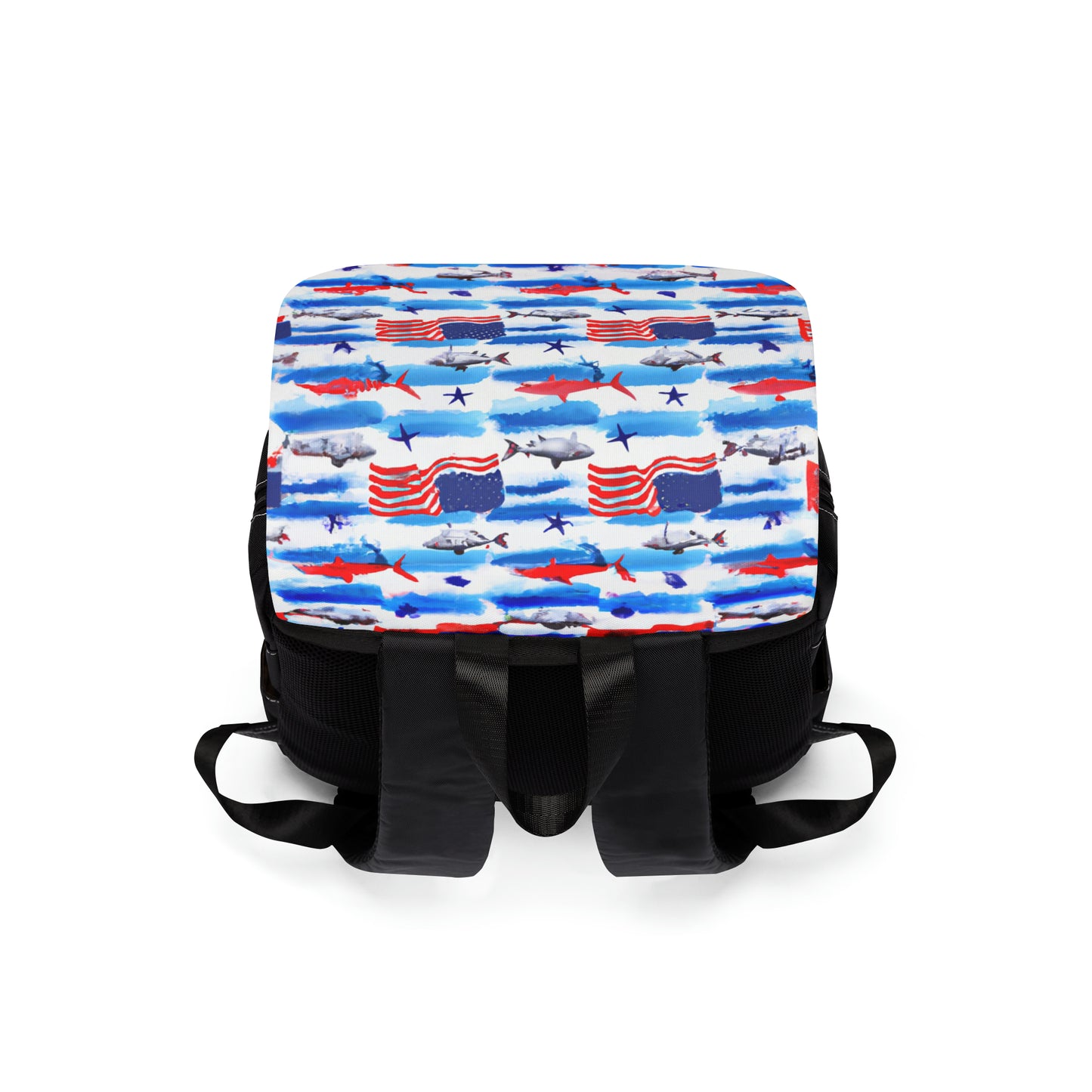 USA Sharks Unisex Casual Shoulder Backpack