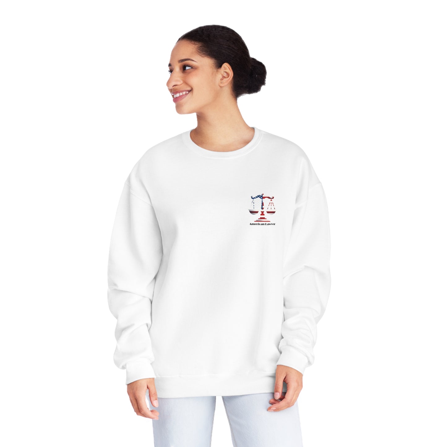 Red, White and Blue Scales of Justice - Unisex NuBlend® Crewneck Sweatshirt