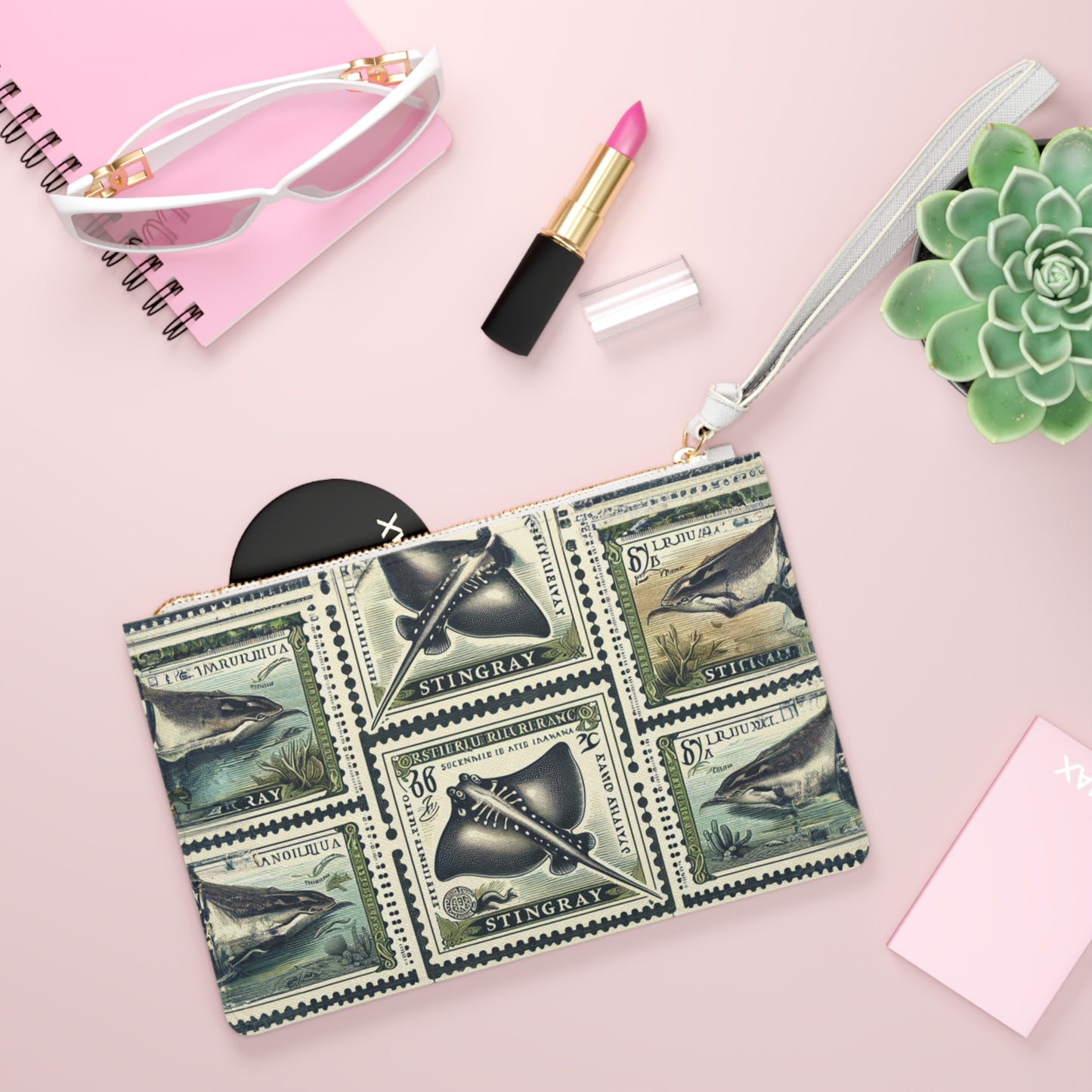 "Stingray Stamps" Clutch Bag