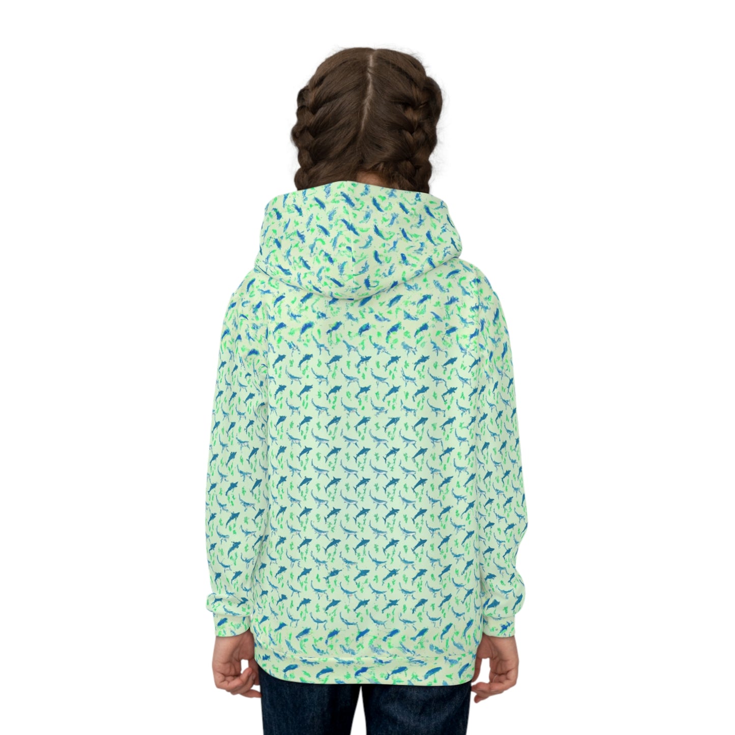 Micro Sharks Children's Hoodie (AOP)