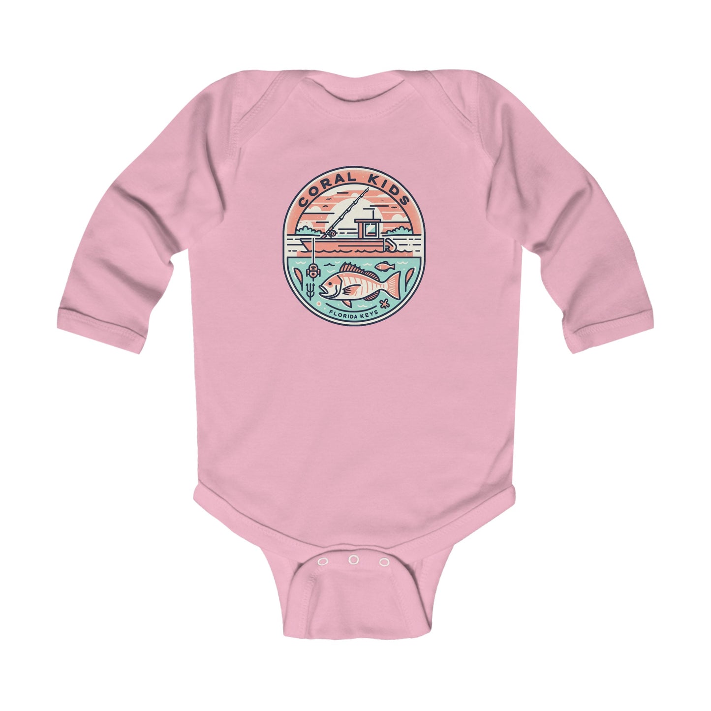 Coral Kids- Fishing Boats - Infant Long Sleeve Bodysuit