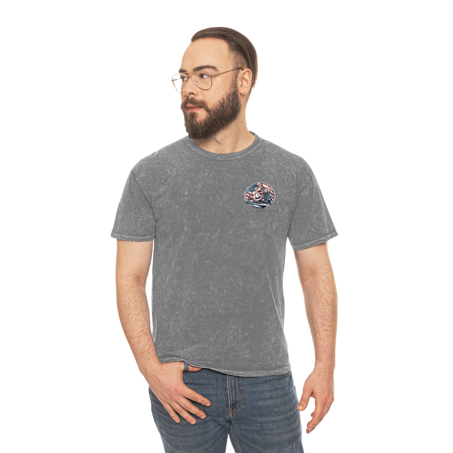 Hey Lady American Mechanic - Unisex Mineral Wash T-Shirt
