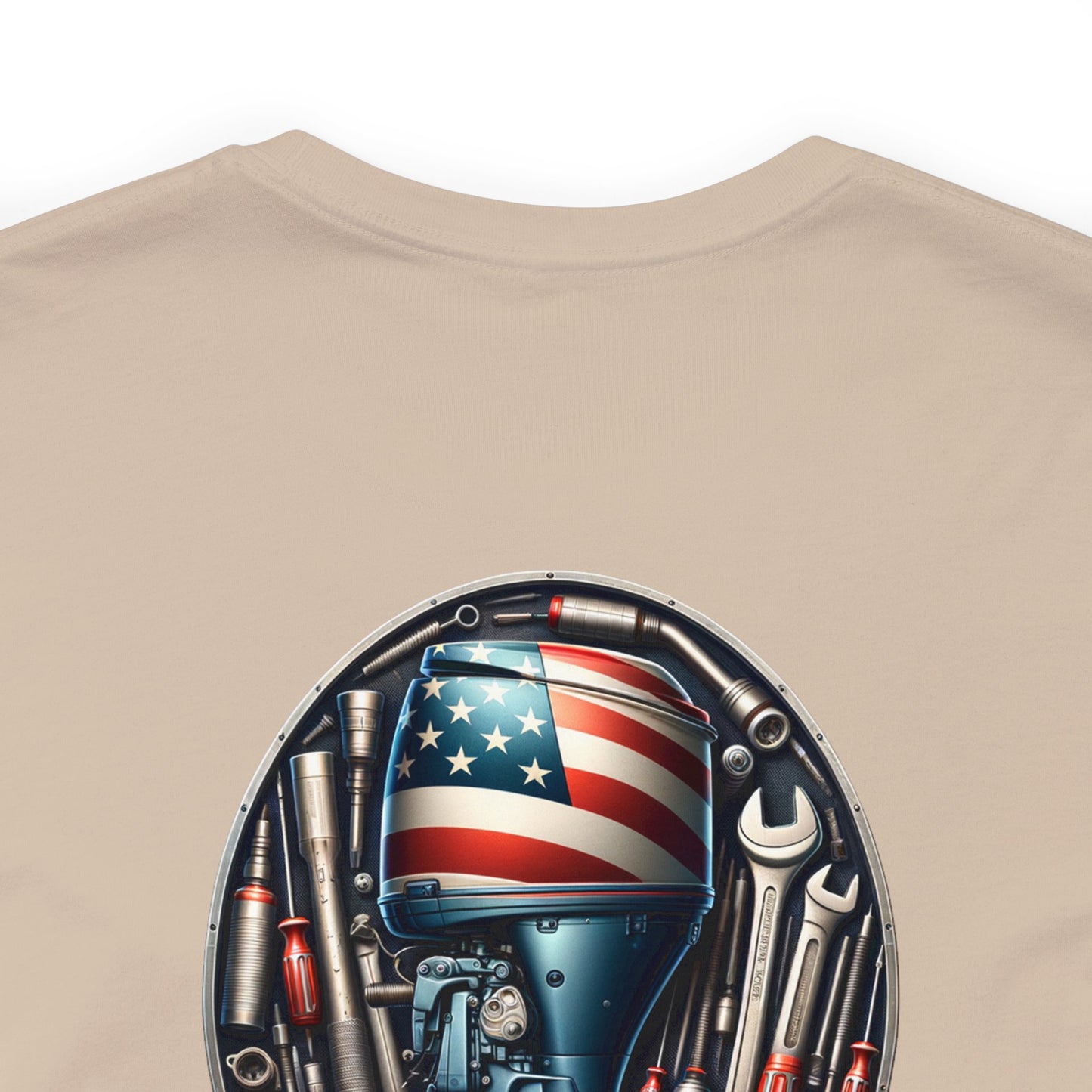 American Flag Engine Miller Marine Unisex Jersey Short Sleeve Tee