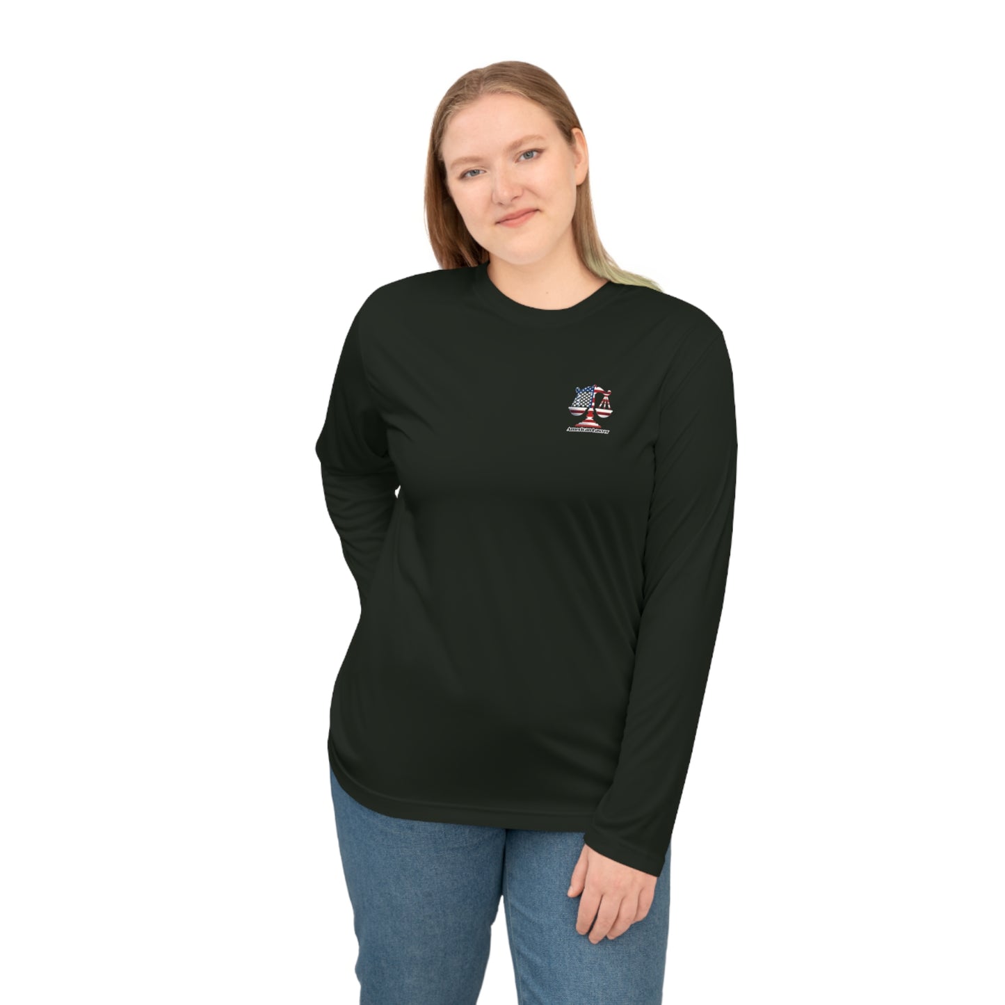 Red, White & Blue Scales of Justice - Unisex Performance Long Sleeve Shirt