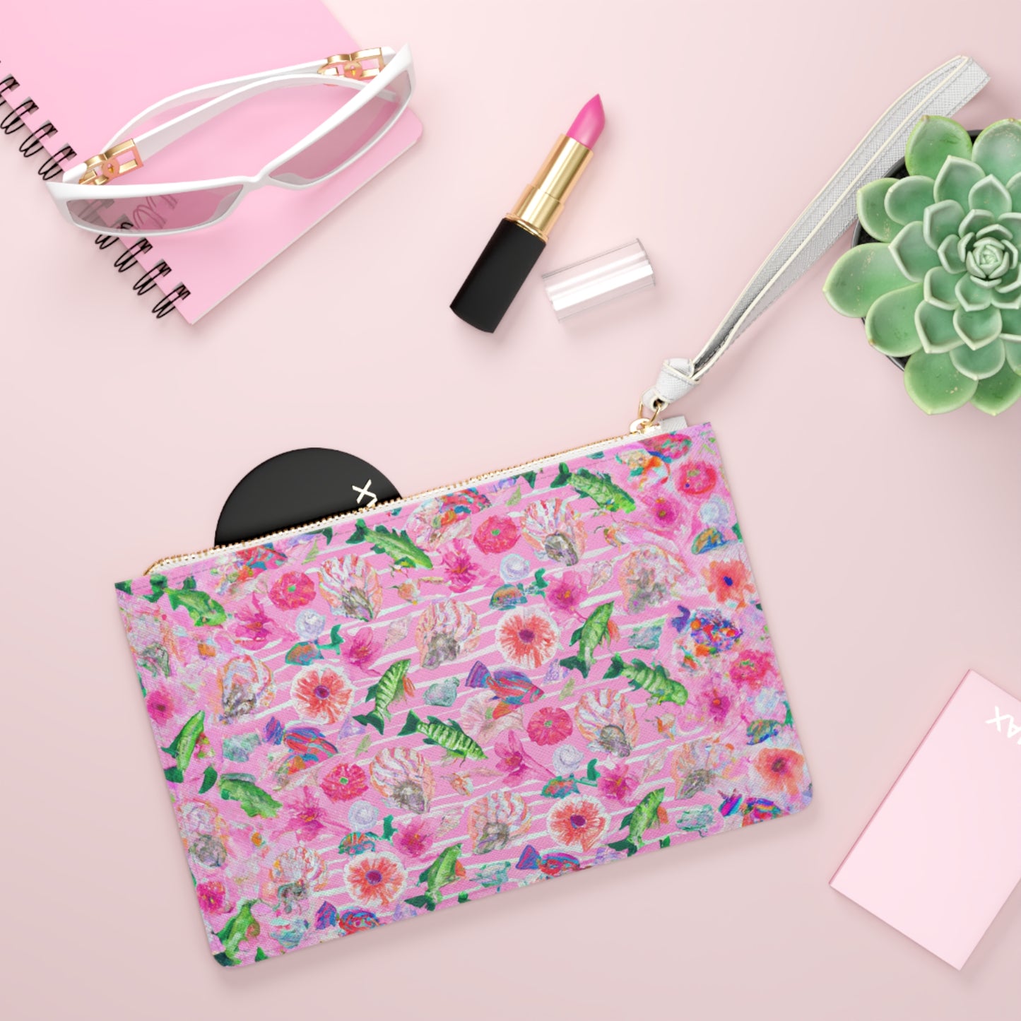 "Pink Florida Keys" Clutch Bag