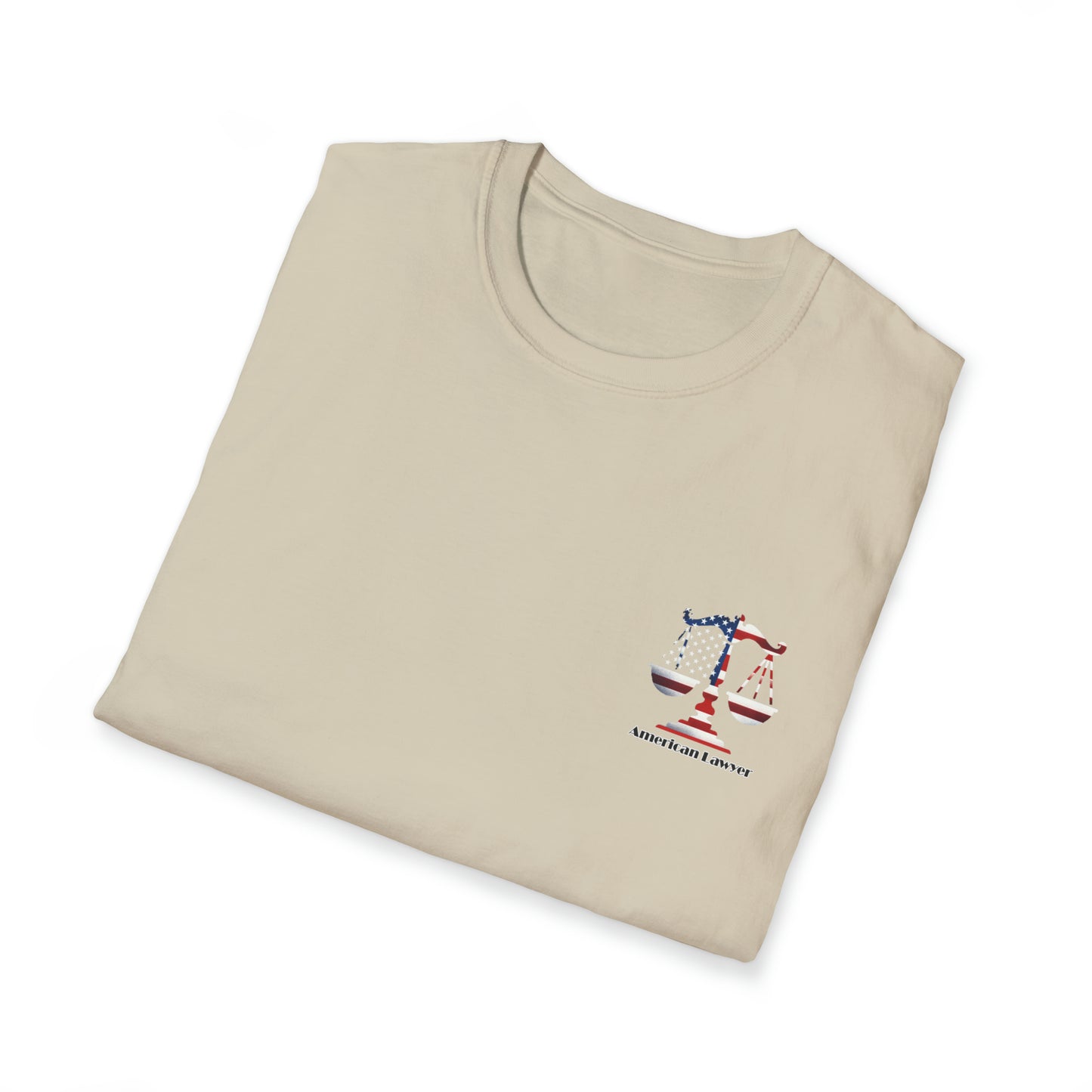 Red, White & Blue Scales of Justice - Unisex Softstyle T-Shirt