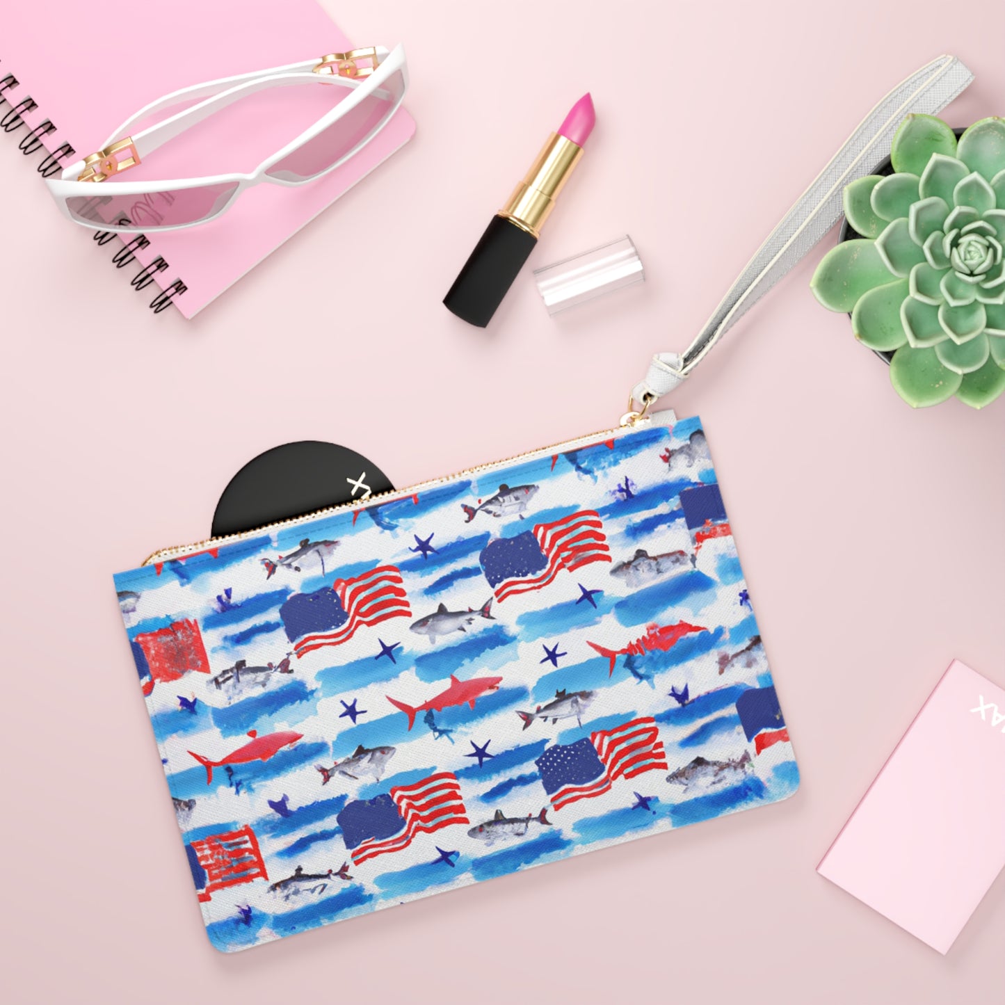 "USA Sharks" Clutch Bag