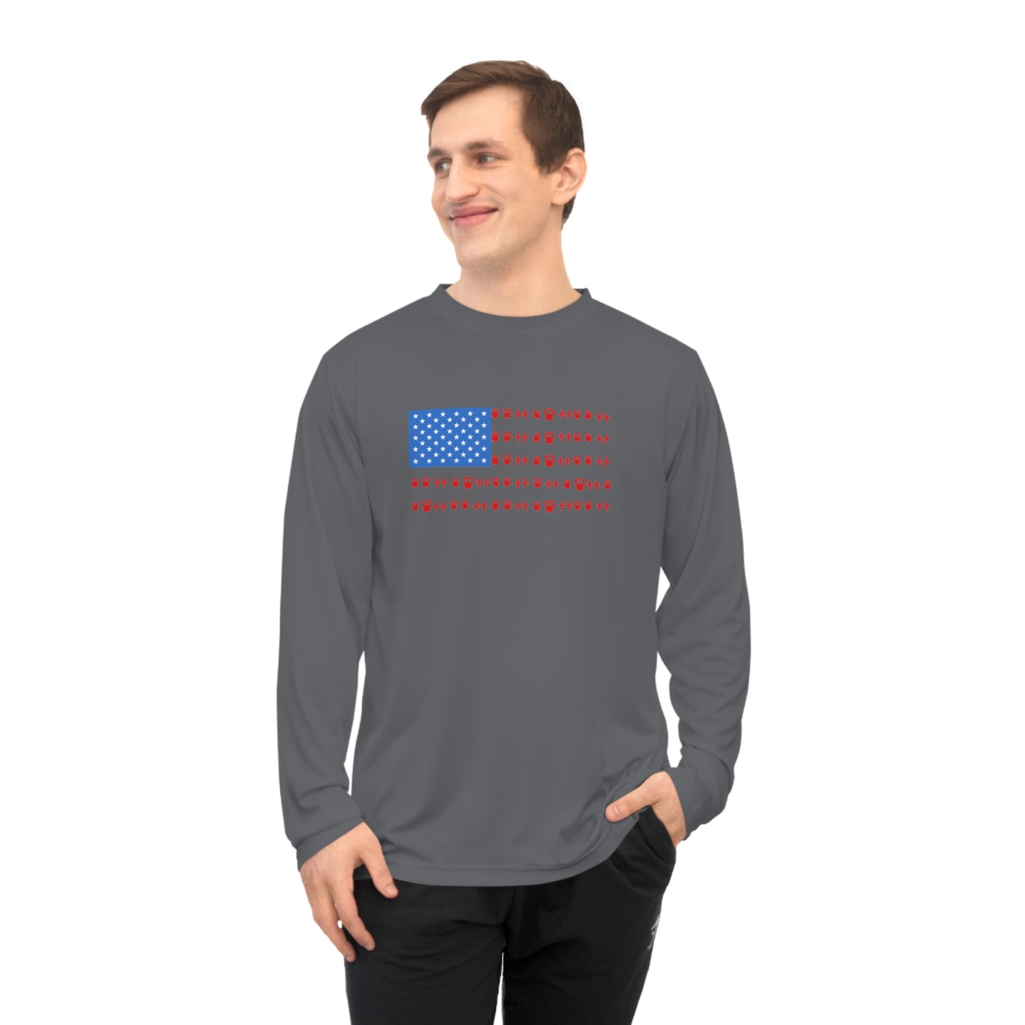 "American Gymrat" Unisex Performance Long Sleeve Shirt