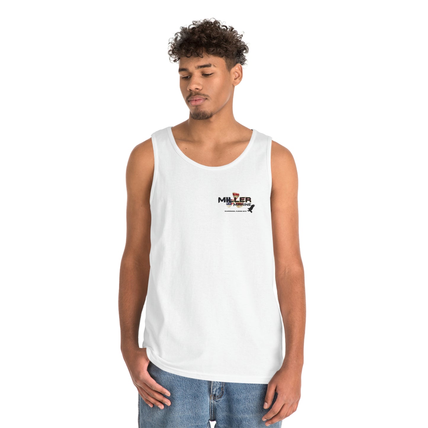 Miller Marine American Flag Theme "the AJ" - Unisex Heavy Cotton Tank Top