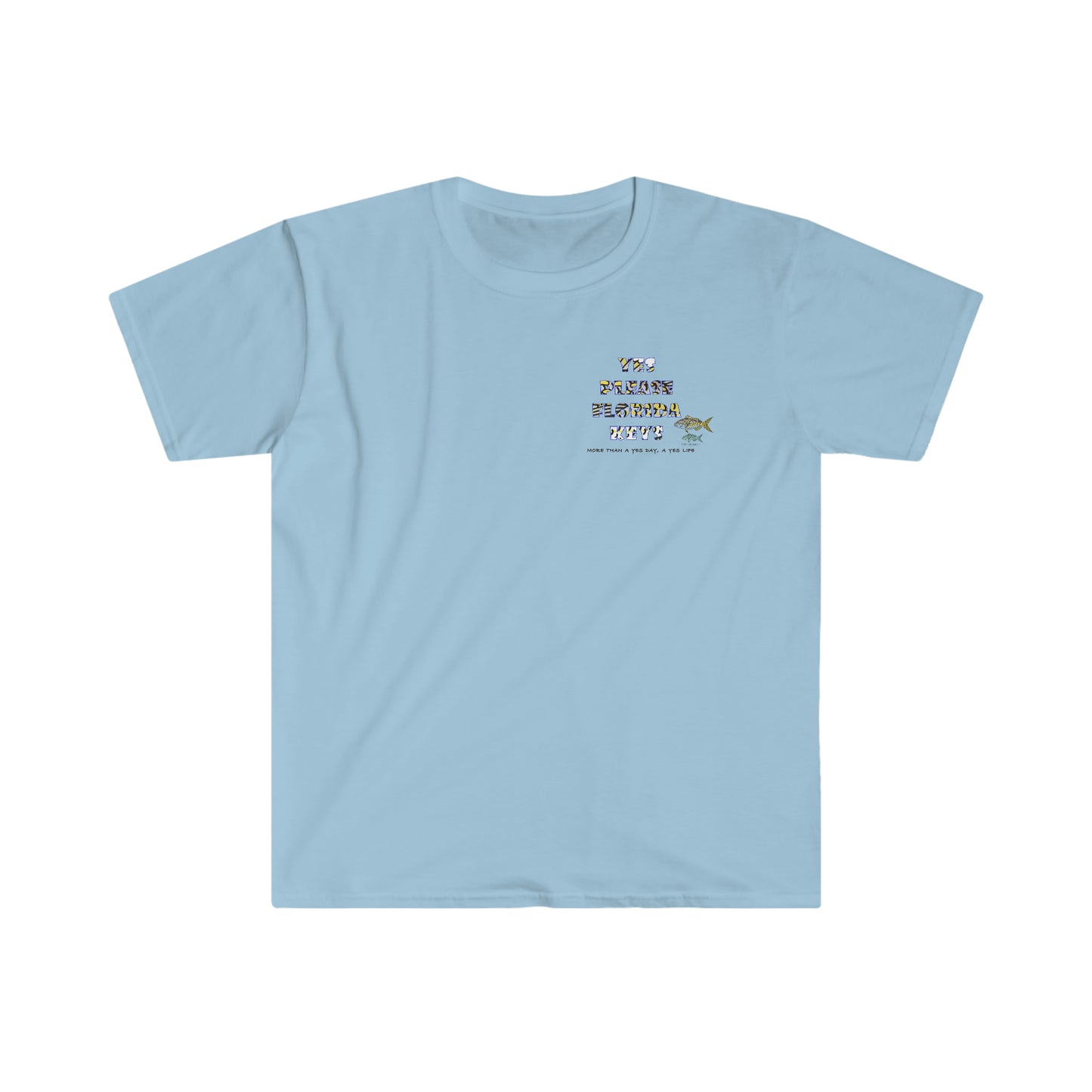 "Yes Please Florida Keys" Yellowtail Snapper Fish ID Unisex Softstyle T-Shirt