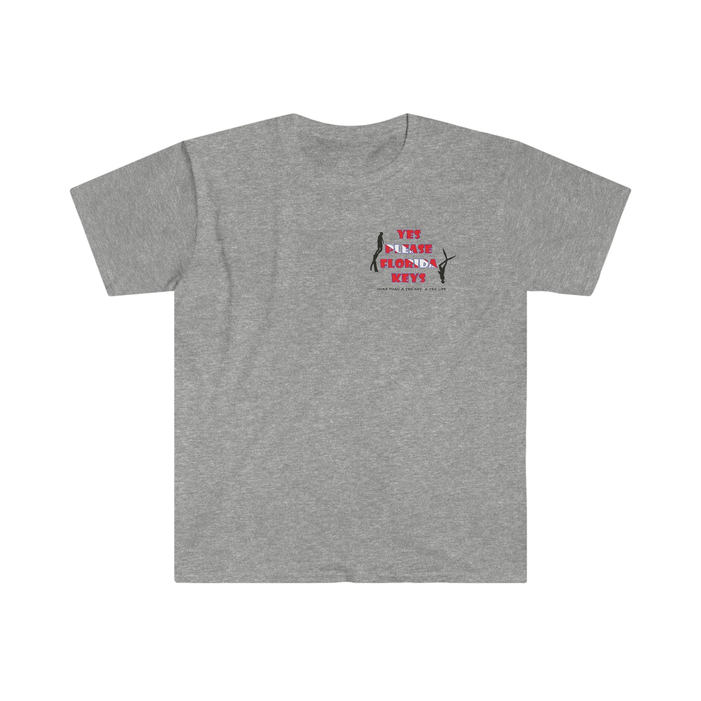 "Yes Please Florida Keys" Diver Down Theme - Unisex Softstyle T-Shirt