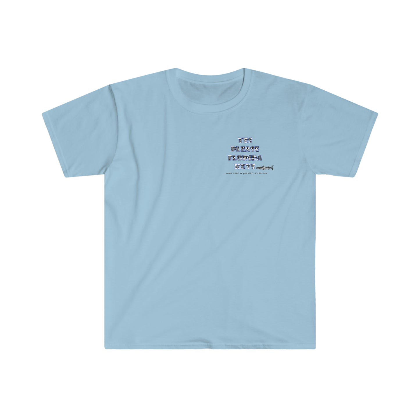 "Yes Please Florida Keys" Barracuda Theme Unisex Softstyle T-Shirt