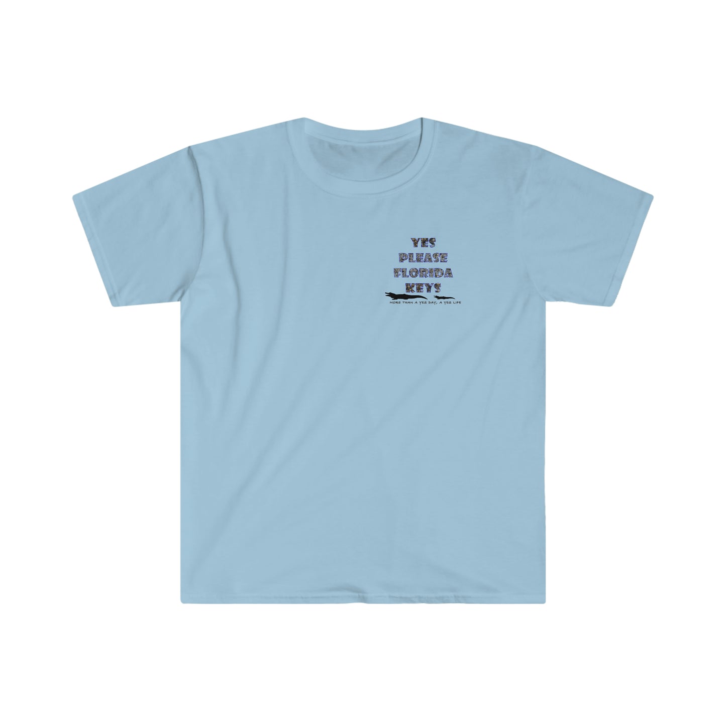 "Yes Please Florida Keys" Crocodile Theme - Unisex Softstyle T-Shirt