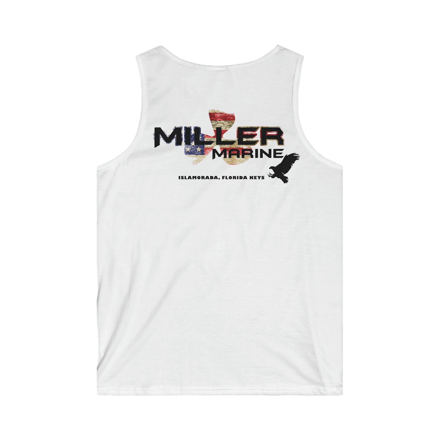 Miller Marine American Flag Logo "the AJ" w/ Eagle Silhouette - Men's Softstyle Tank Top