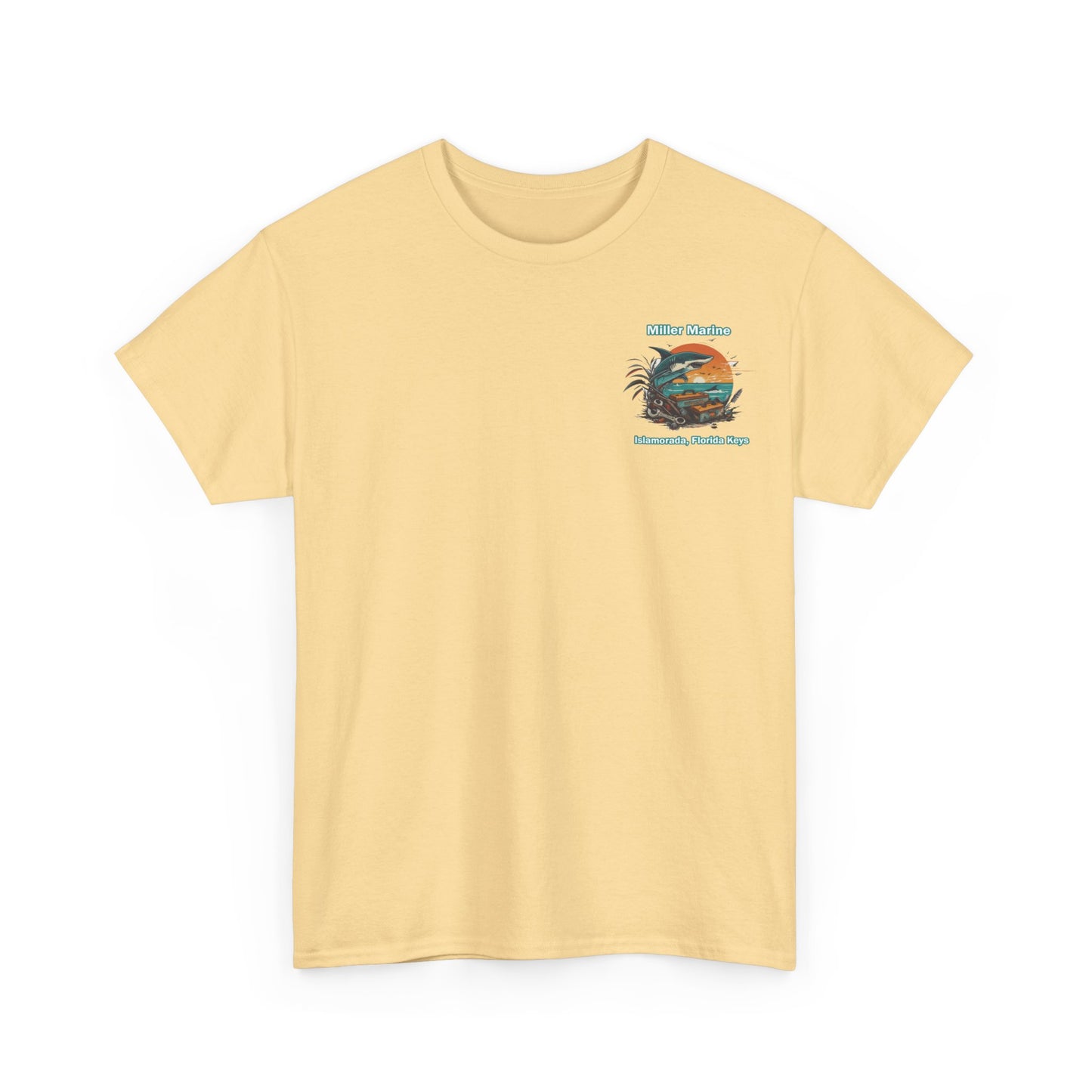 Vintage Feel Miller Marine Tee - Fireball Sunset - Unisex Heavy Cotton Tee