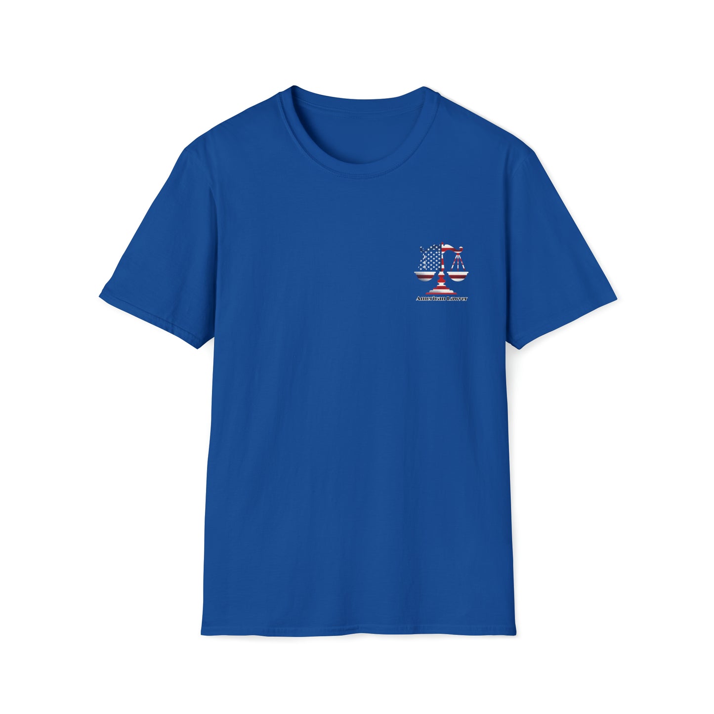 Red, White & Blue Scales of Justice - Unisex Softstyle T-Shirt