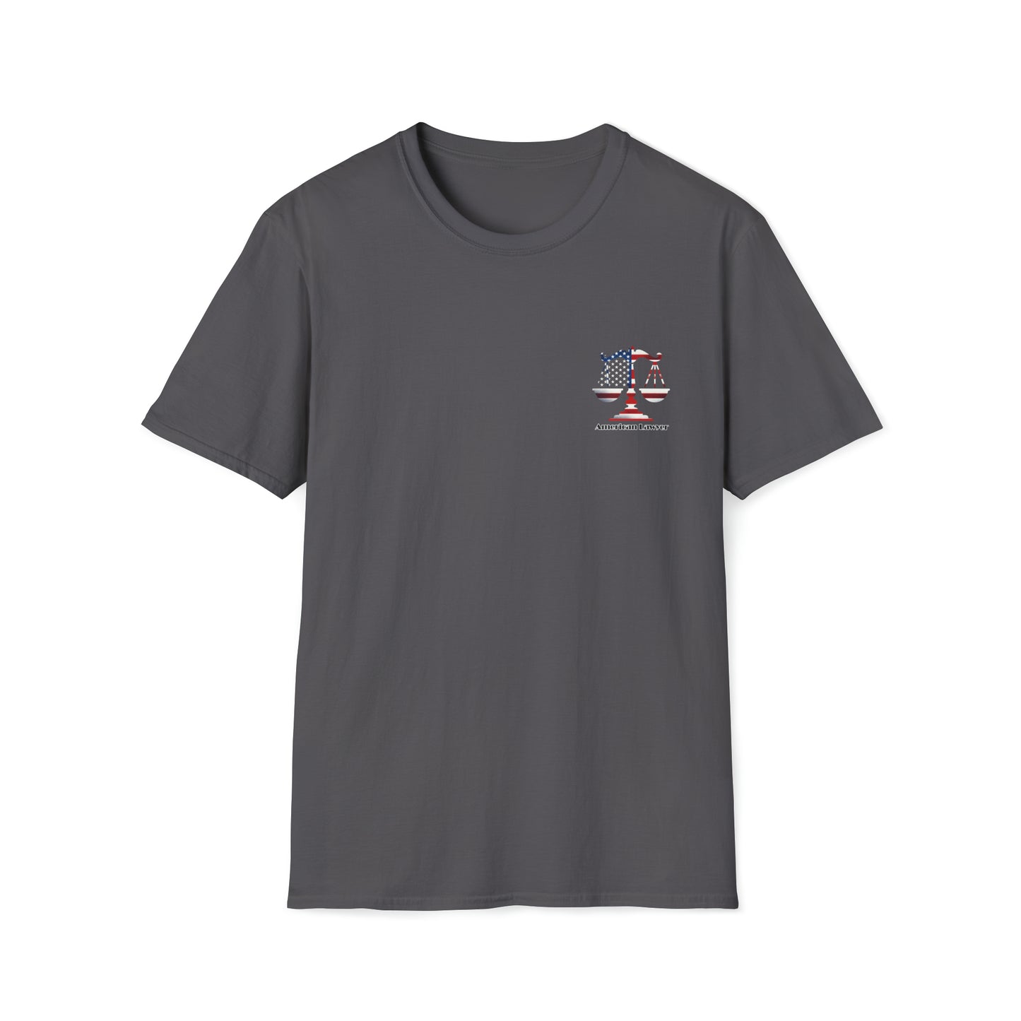 Red, White & Blue Scales of Justice - Unisex Softstyle T-Shirt