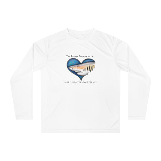 Bull Shark Love - Unisex Performance Long Sleeve Shirt