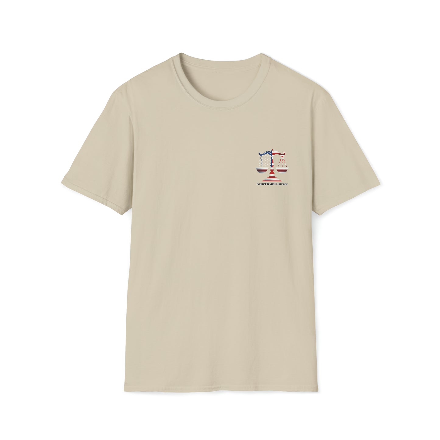 Red, White & Blue Scales of Justice - Unisex Softstyle T-Shirt