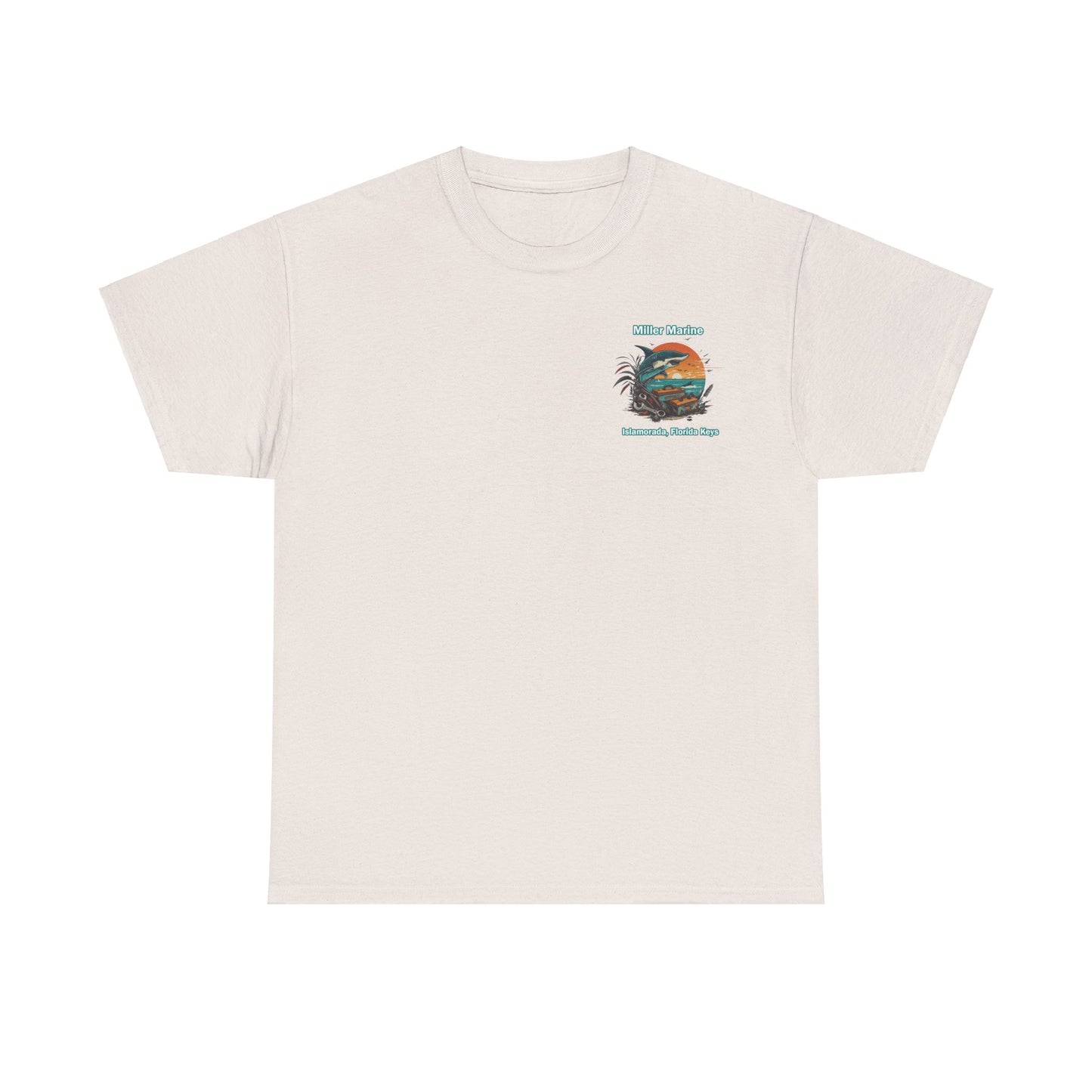 Vintage Feel Miller Marine Tee - Fireball Sunset - Unisex Heavy Cotton Tee