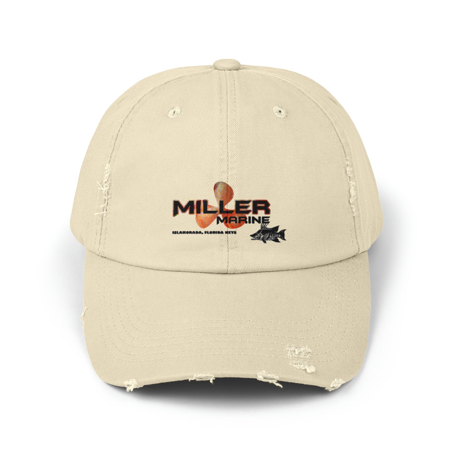Miller Marine Hogfish Logo Unisex Distressed Cap